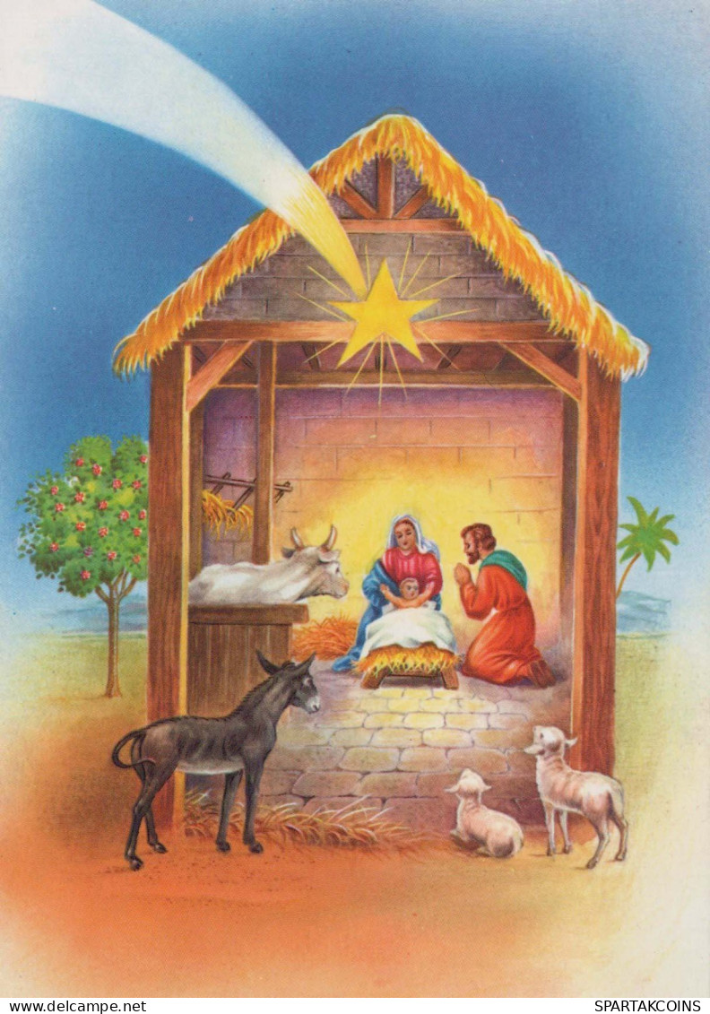 Jungfrau Maria Madonna Jesuskind Weihnachten Religion Vintage Ansichtskarte Postkarte CPSM #PBB891.A - Vierge Marie & Madones
