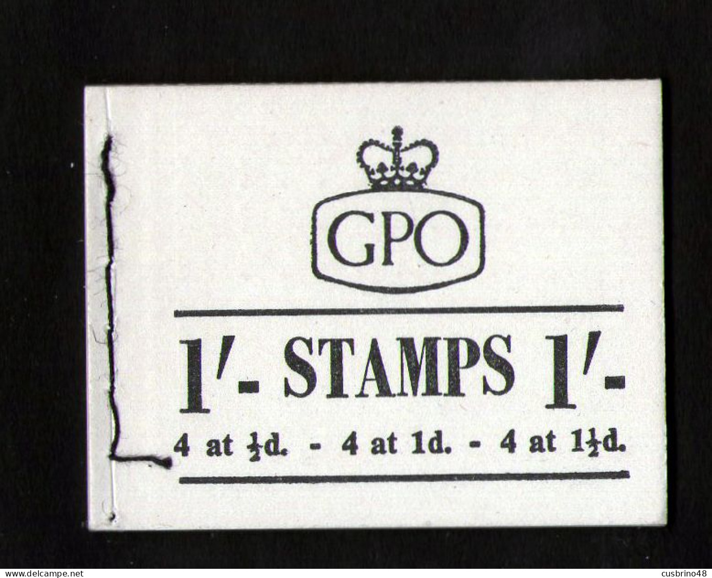 Great Britain - 1953 Elizabeth II 1s. Slot Machine Booklet. Panes/4. Rates 3d-6d. £10 On Back Cover GB K2- Lot GB 13 - Postzegelboekjes