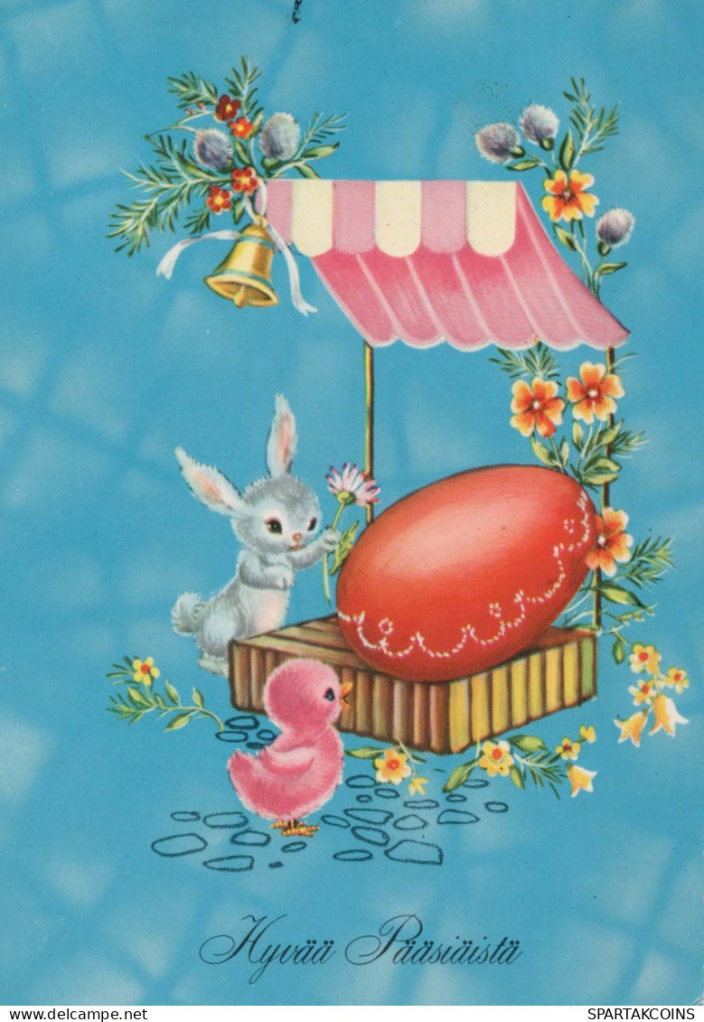 PÂQUES LAPIN ŒUF Vintage Carte Postale CPSM #PBO379.A - Easter