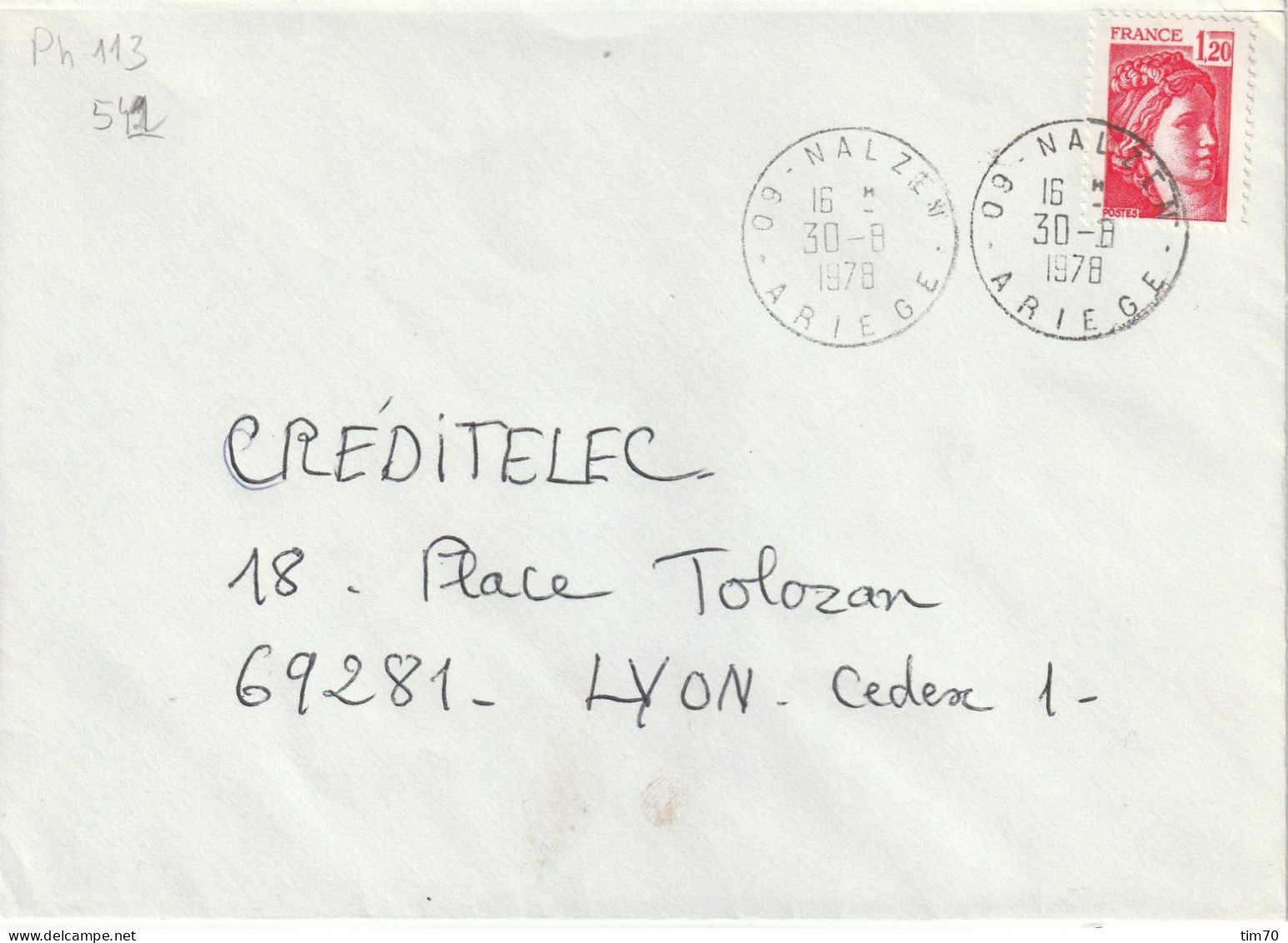 CAD   / N°  1974  09 - NALZEN - ARIEGE - Manual Postmarks