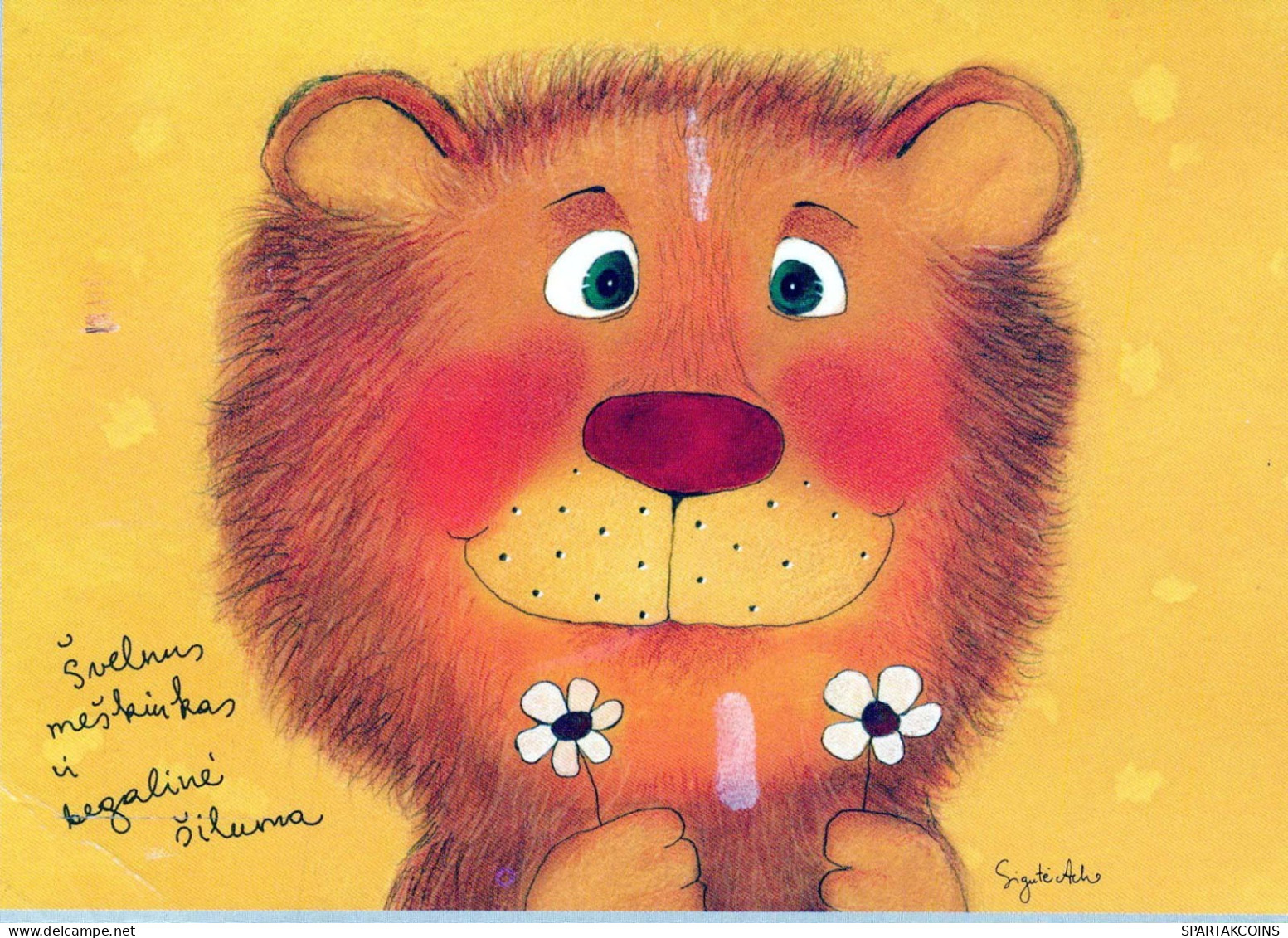 LION Animaux Vintage Carte Postale CPSM #PBS028.A - Lions