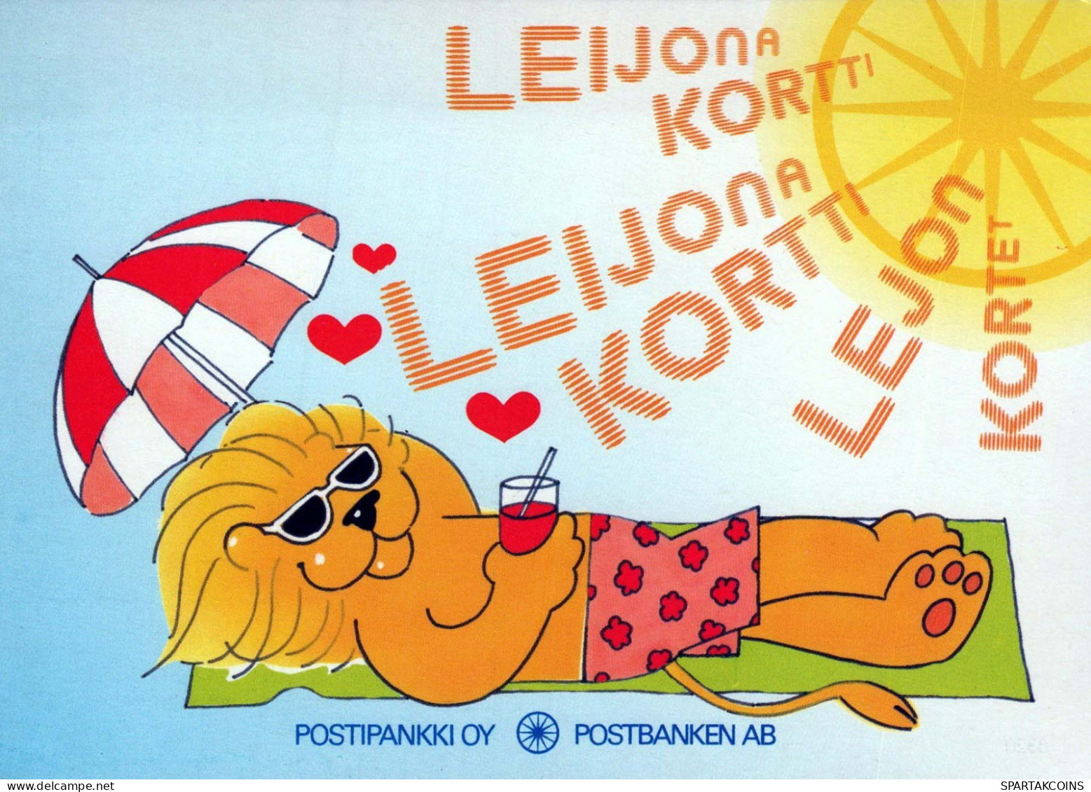 LEONE Animale Vintage Cartolina CPSM #PBS032.A - Leones