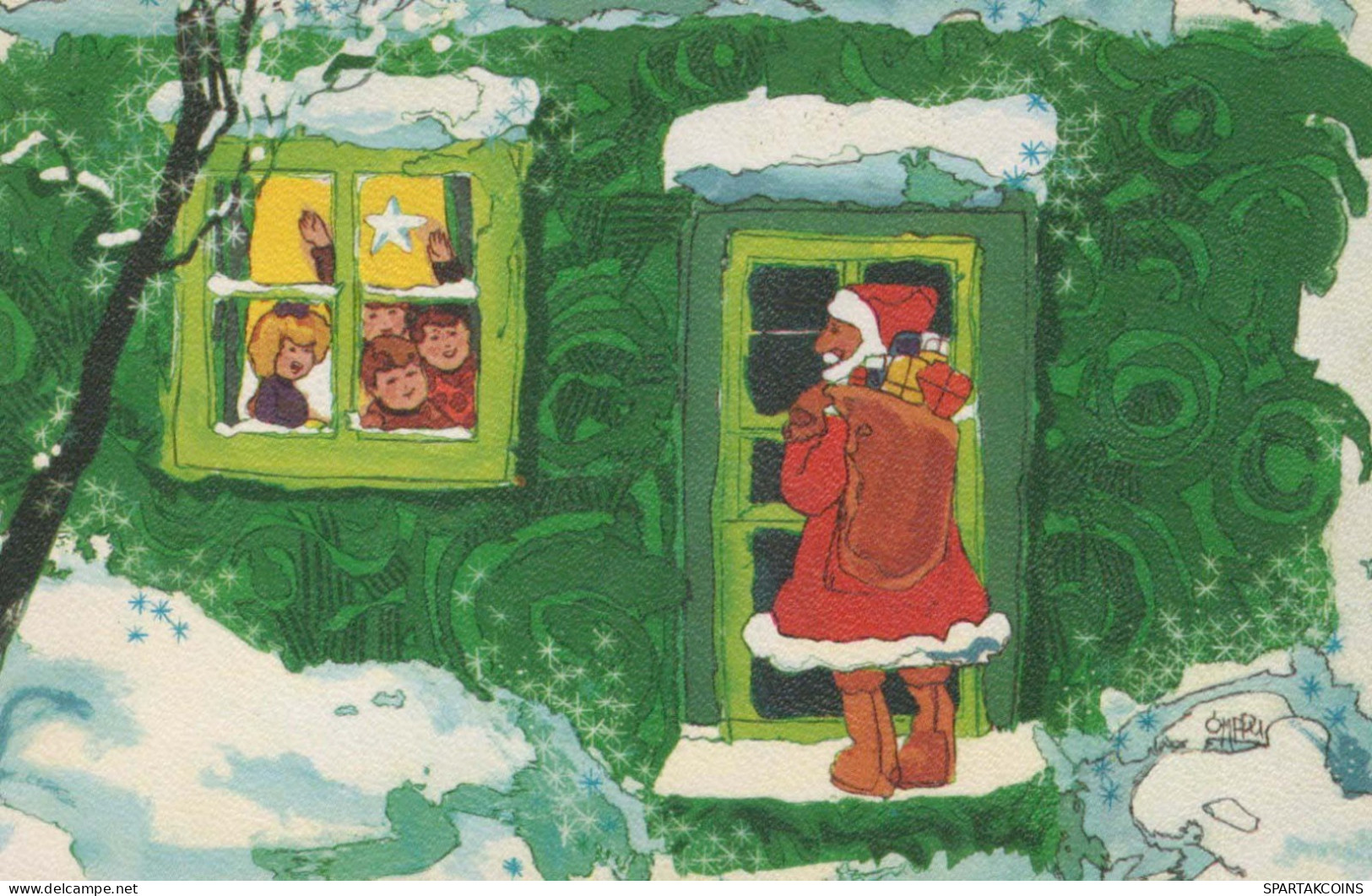 PÈRE NOËL Bonne Année Noël Vintage Carte Postale CPSMPF #PKG382.A - Santa Claus