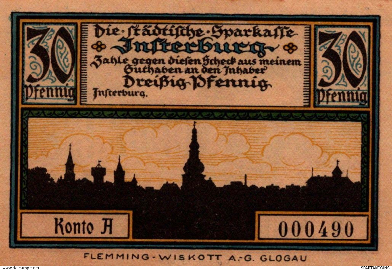 50 PFENNIG 1914-1924 Stadt INSTERBURG East PRUSSLAND UNC DEUTSCHLAND #PD105 - Lokale Ausgaben