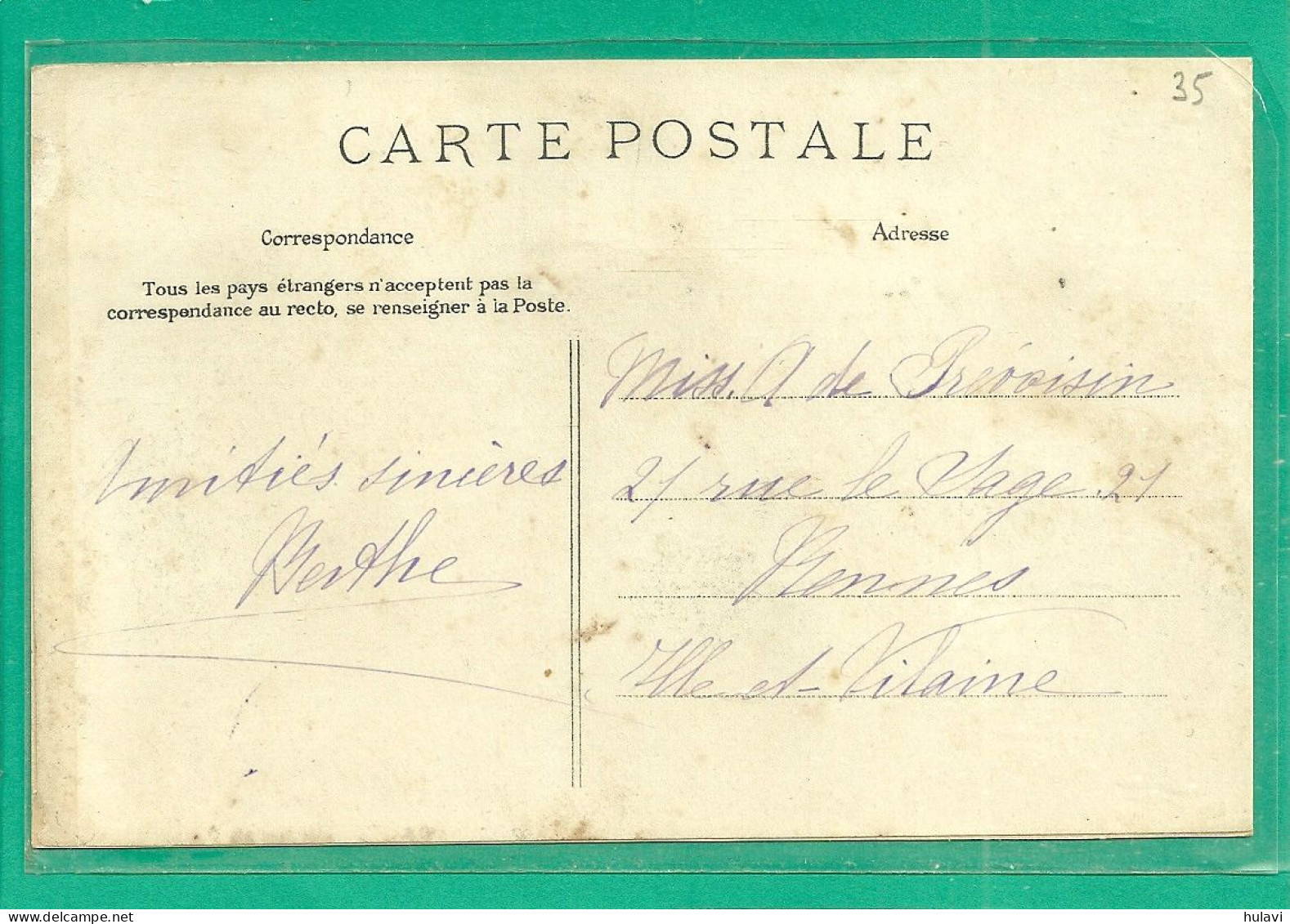 35  PARAME - LA DIGUE APRES LA MAREE DES 30 ET 31 OCTOBRE 1905 (ref 790) - Parame