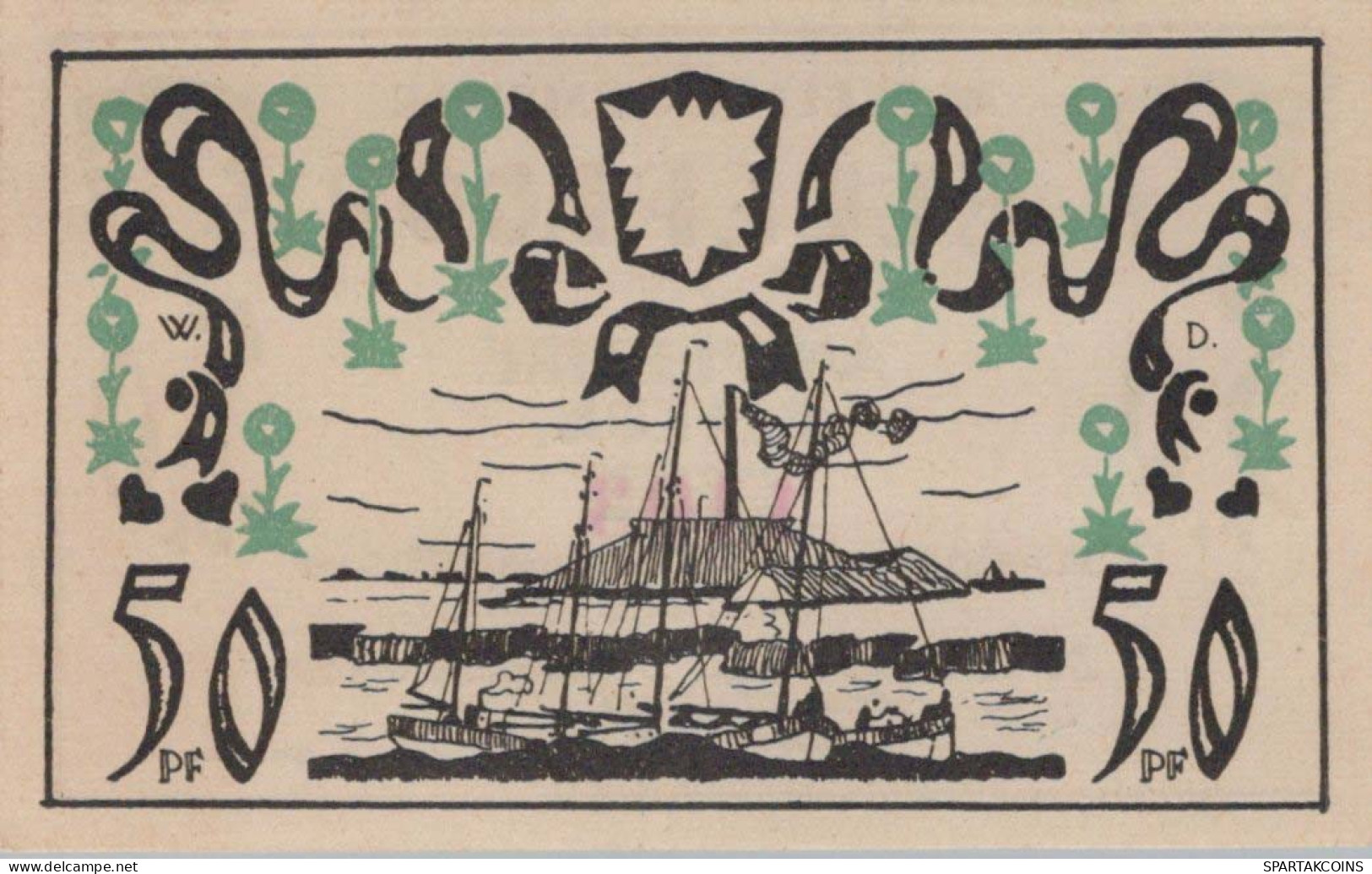50 PFENNIG 1921 Stadt ELLERHOOP Schleswig-Holstein UNC DEUTSCHLAND #PB191 - [11] Local Banknote Issues