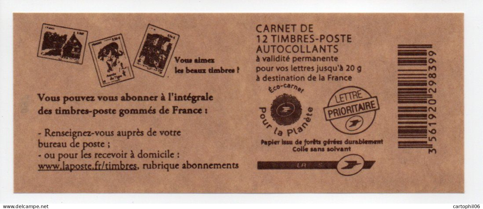 - FRANCE Carnet 12 Timbres Prioritaires Marianne De Beaujard - Vous Aimez Les Beaux Timbres - VALEUR FACIALE 17,16 € - - Modern : 1959-...