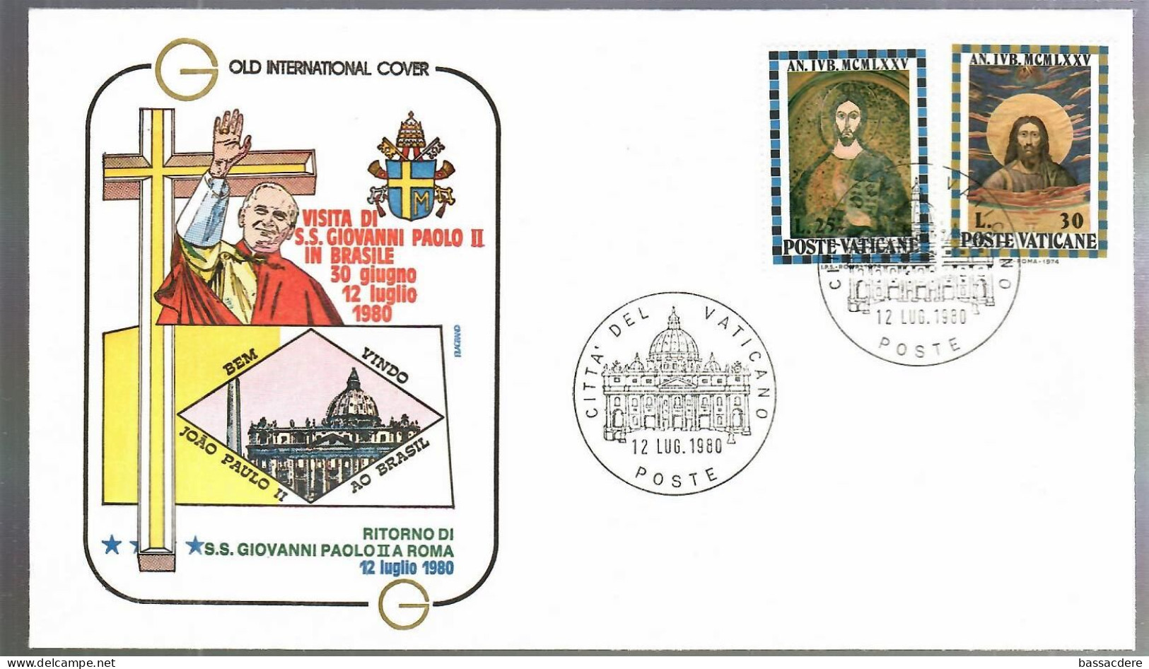 80179   21  Enveloppes Des Voyages  Du  Pape  JEAN  PAUL II - Brieven En Documenten