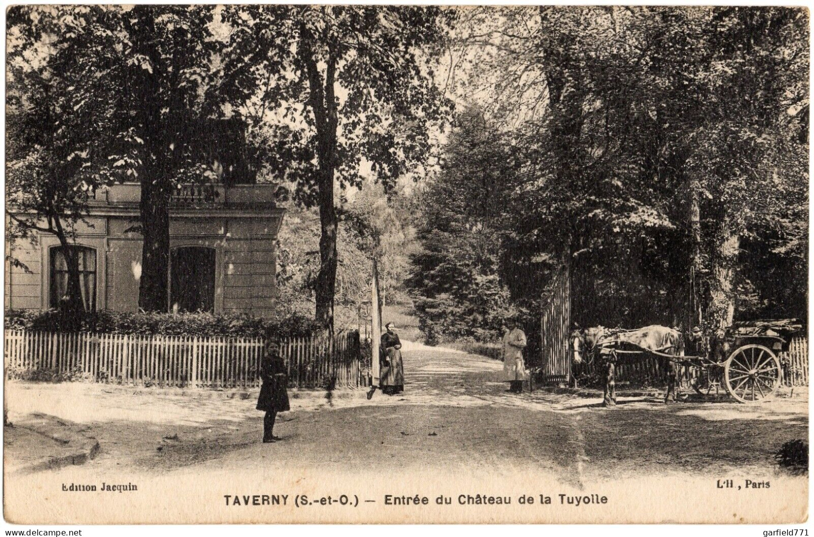 FRANCE - TAVERNY - Entrée Du Château De La Tuyolle - Attelage - Charrette - - Taverny