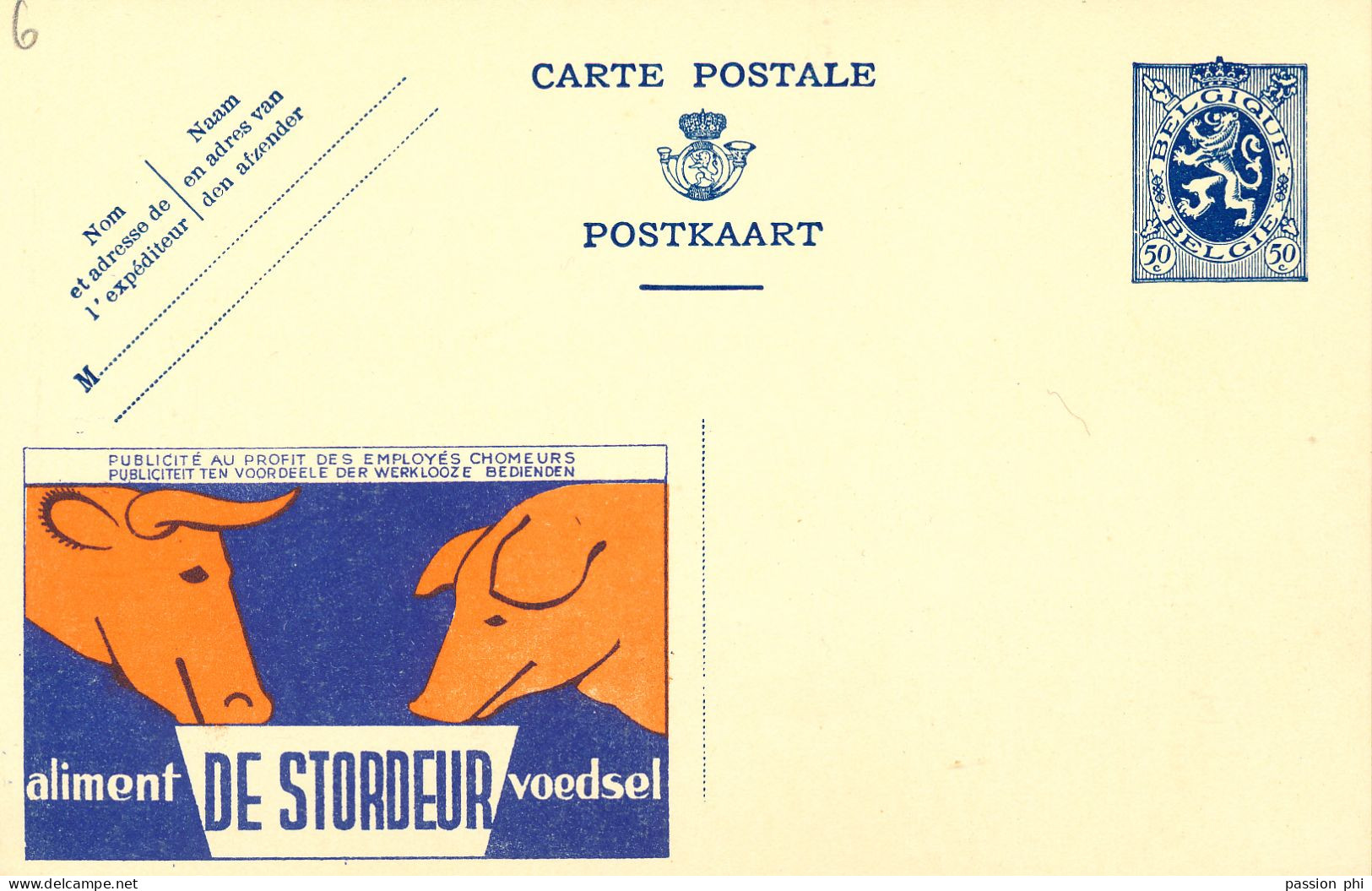 BELGIUM PPS SBEP 1 PUBLIBEL 6 DE STORDEUR UNUSED - Publibels