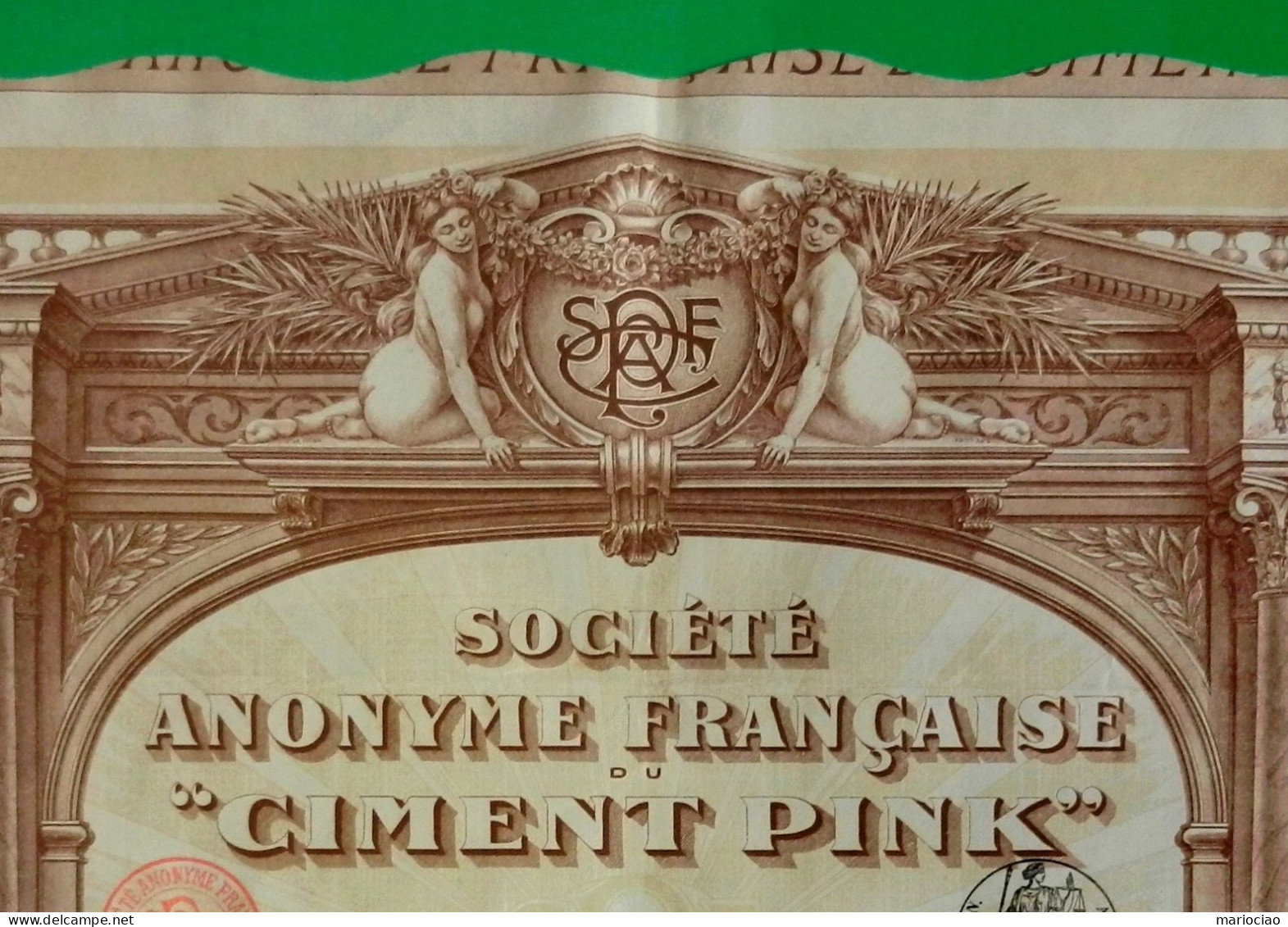 T-FR Société Anonyme Française Du Ciment Pink 1909 - TRES RARE ! - Other & Unclassified