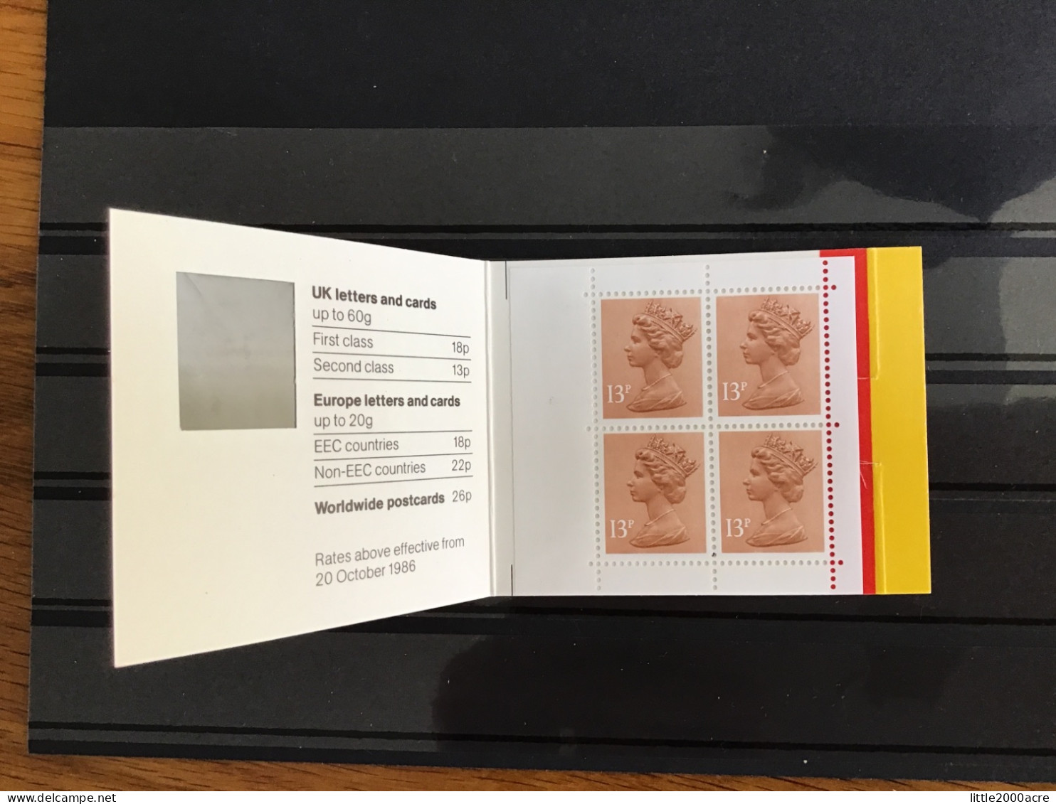 GB 1987 52p Barcode Booklet SG GA1 E Square Tab - Postzegelboekjes