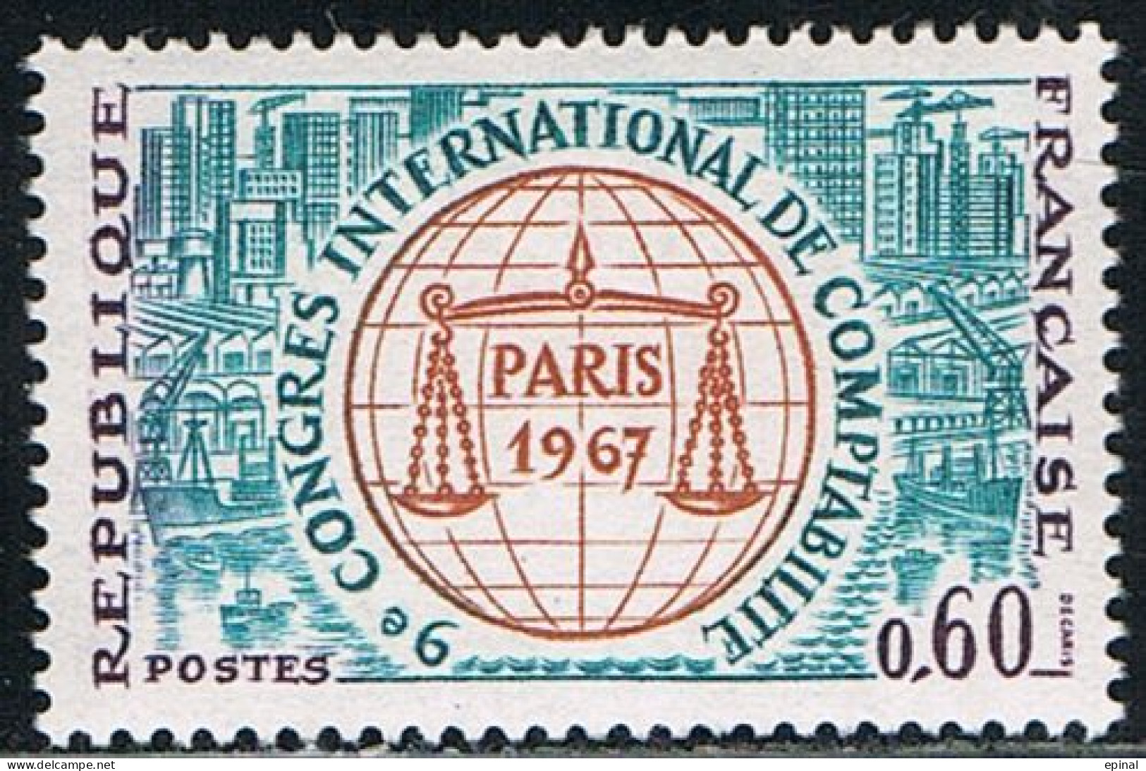 FRANCE : N° 1529 ** (Congrès International De Comptabilité, à Paris) - PRIX FIXE - - Ongebruikt