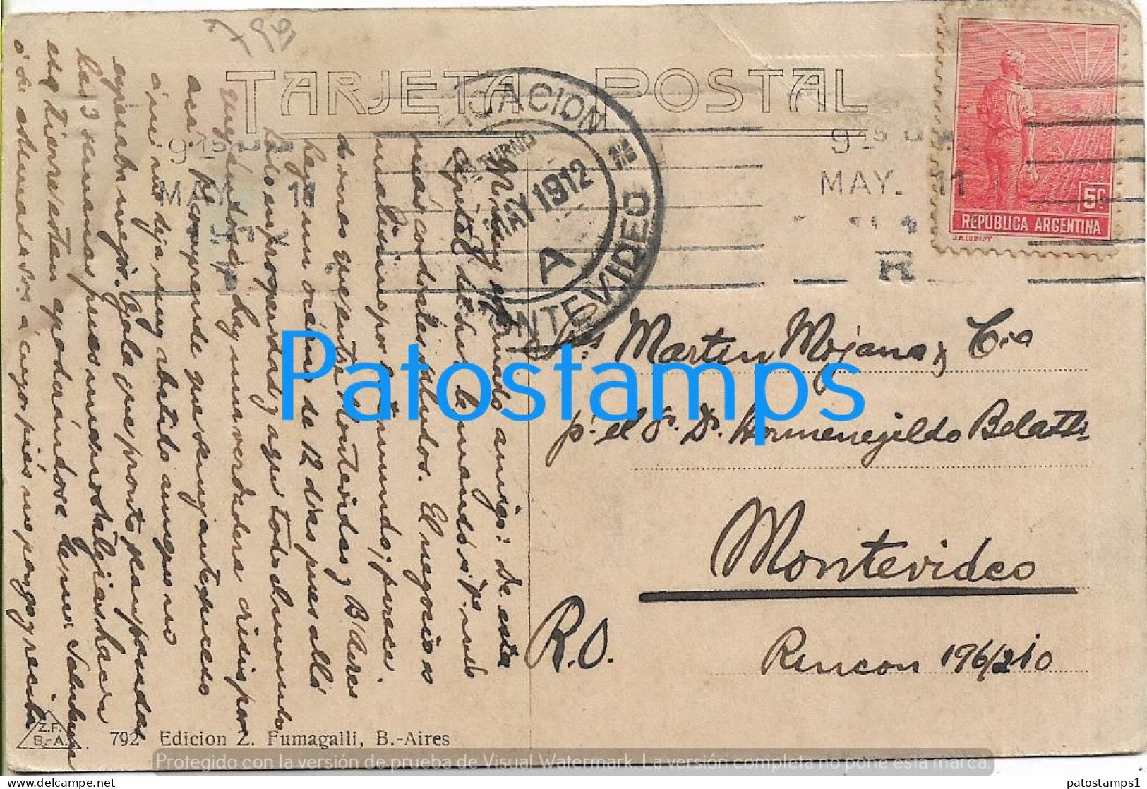 228397 ARGENTINA CHACO COSTUMES NATIVE INDIA CADUVEO CIRCULATED TO URUGUAY POSTAL POSTCARD - Argentina