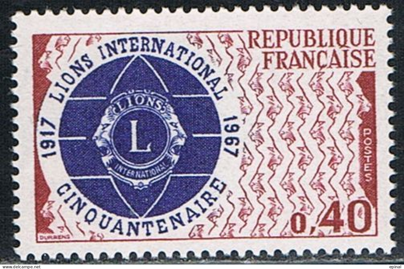 FRANCE : N° 1534 ** (Cinquantenaire Du Lions International) - PRIX FIXE - - Nuevos