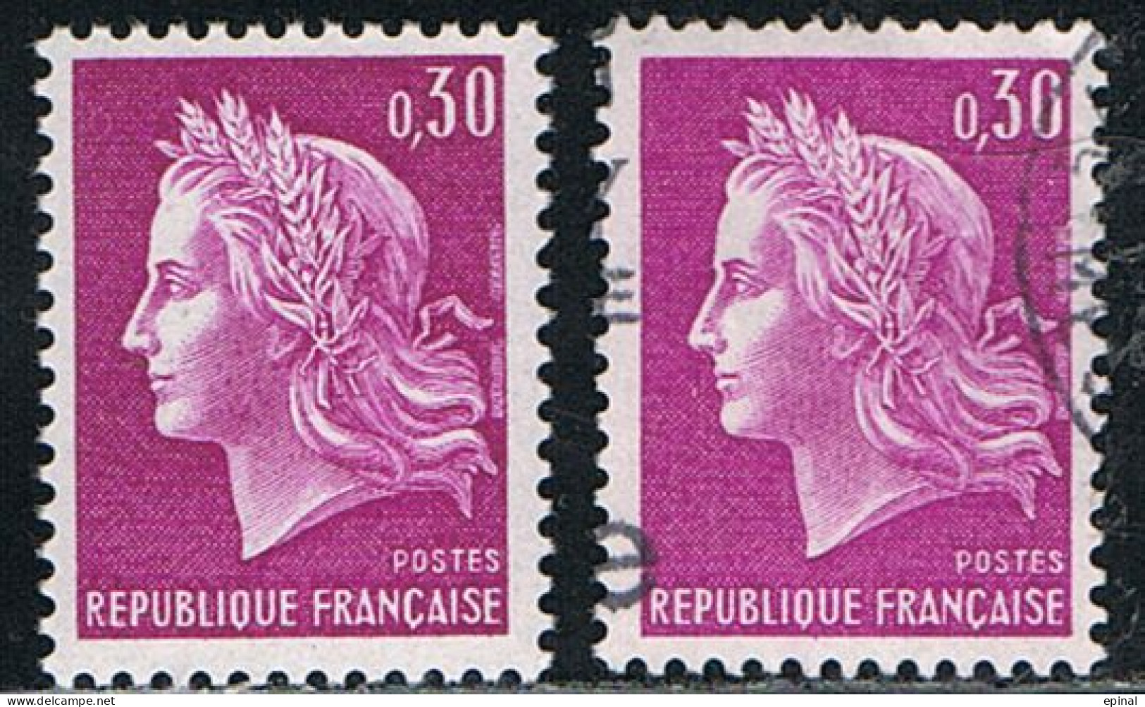 FRANCE : N° 1536 ** Et Oblitéré (Marianne De Cheffer) - PRIX FIXE - - 1967-1970 Marianne Of Cheffer