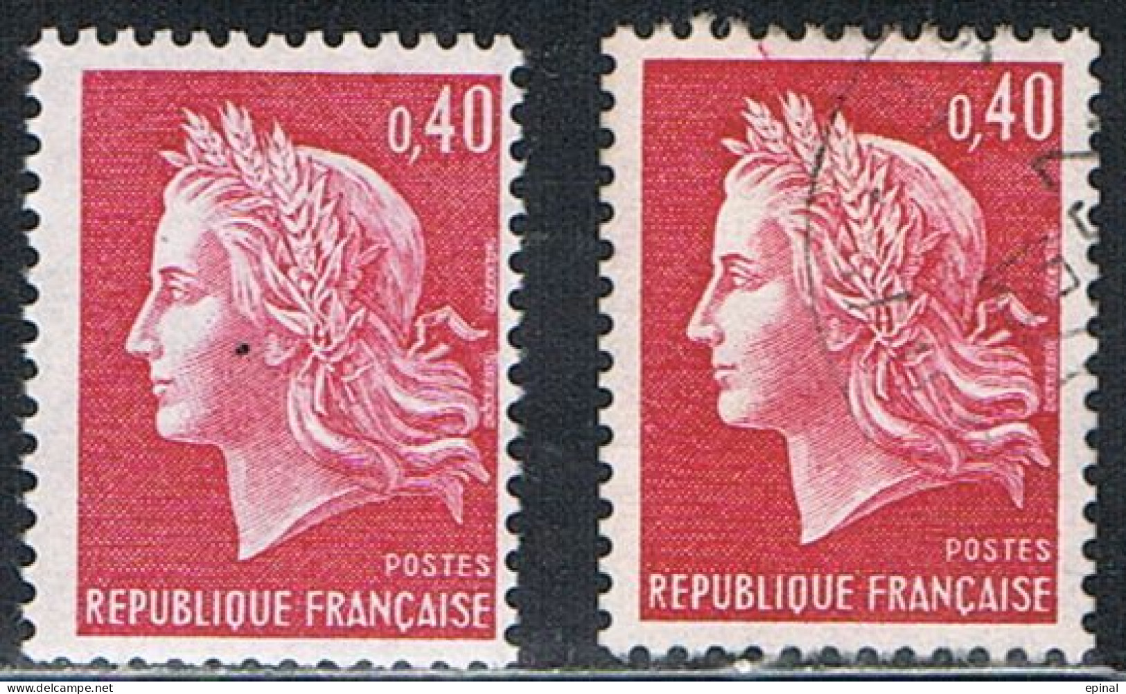 FRANCE : N° 1536B ** Et Oblitéré (Marianne De Cheffer) - PRIX FIXE - - 1967-1970 Marianne Of Cheffer