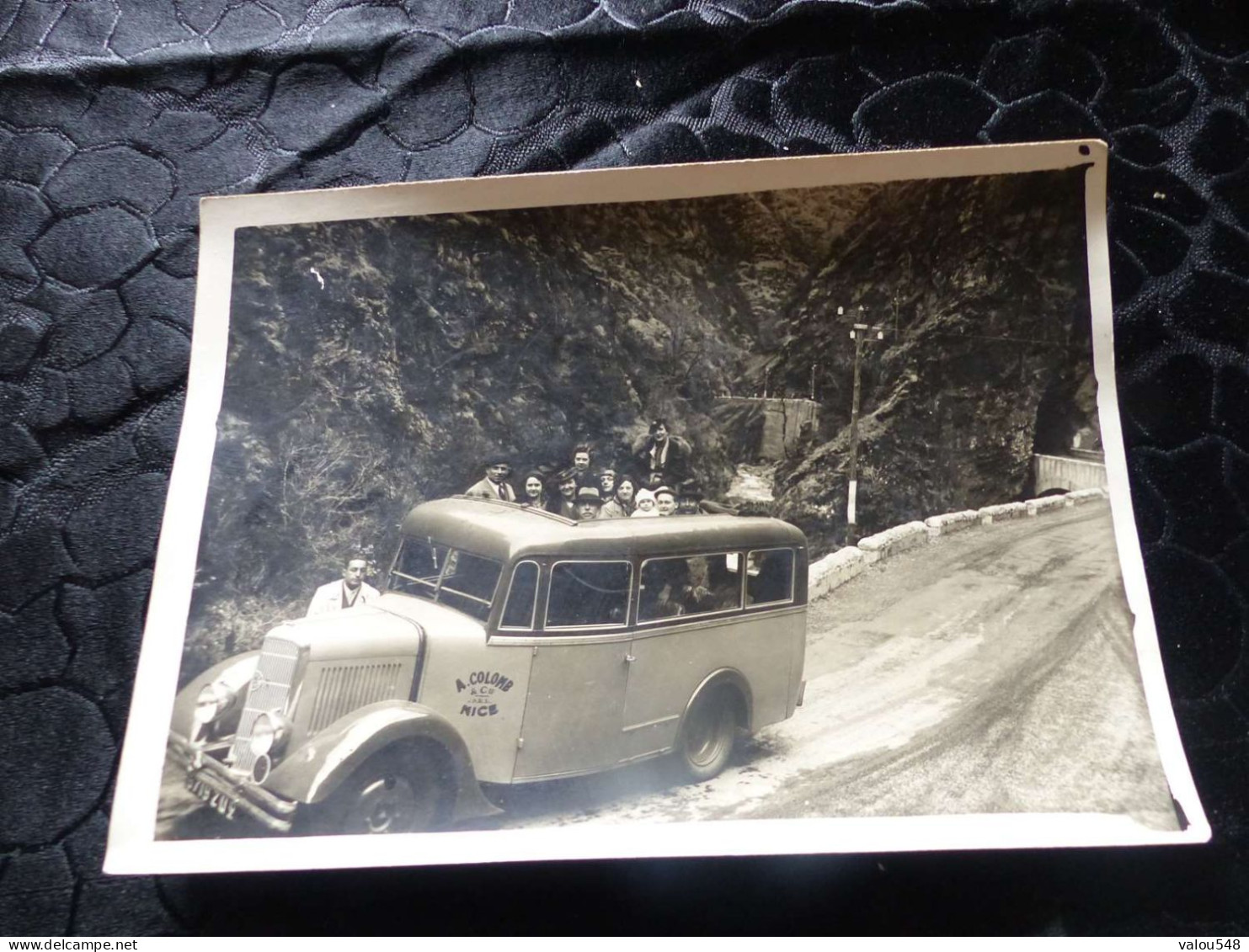 P-128 , Photo Autobus Unic ,  A.Colomb Nice, Ballade Dans Les Gorges Du Cians - Automobiles