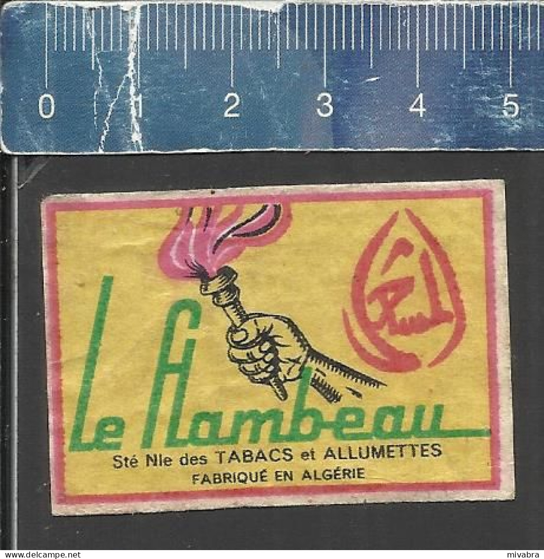 LE FLAMBEAU ( TORCH FAKKEL ) - OLD MATCHBOX LABEL ALGERIA - Boites D'allumettes - Etiquettes