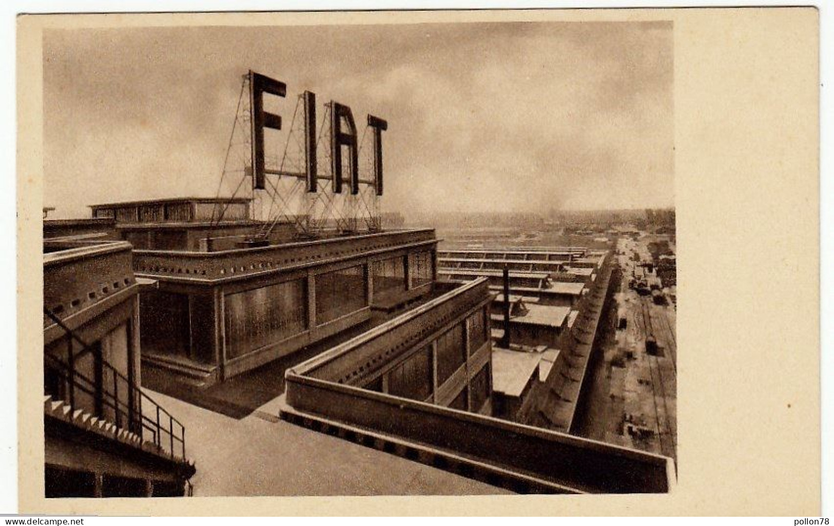 FIAT - LA LUMINOSA INSEGNA SULLA SOMMITA' DELLO STABILIMENTO - AUTOMOBILI - CARS - PUBBLICITARIA - Vedi Retro - F.p - Autres & Non Classés