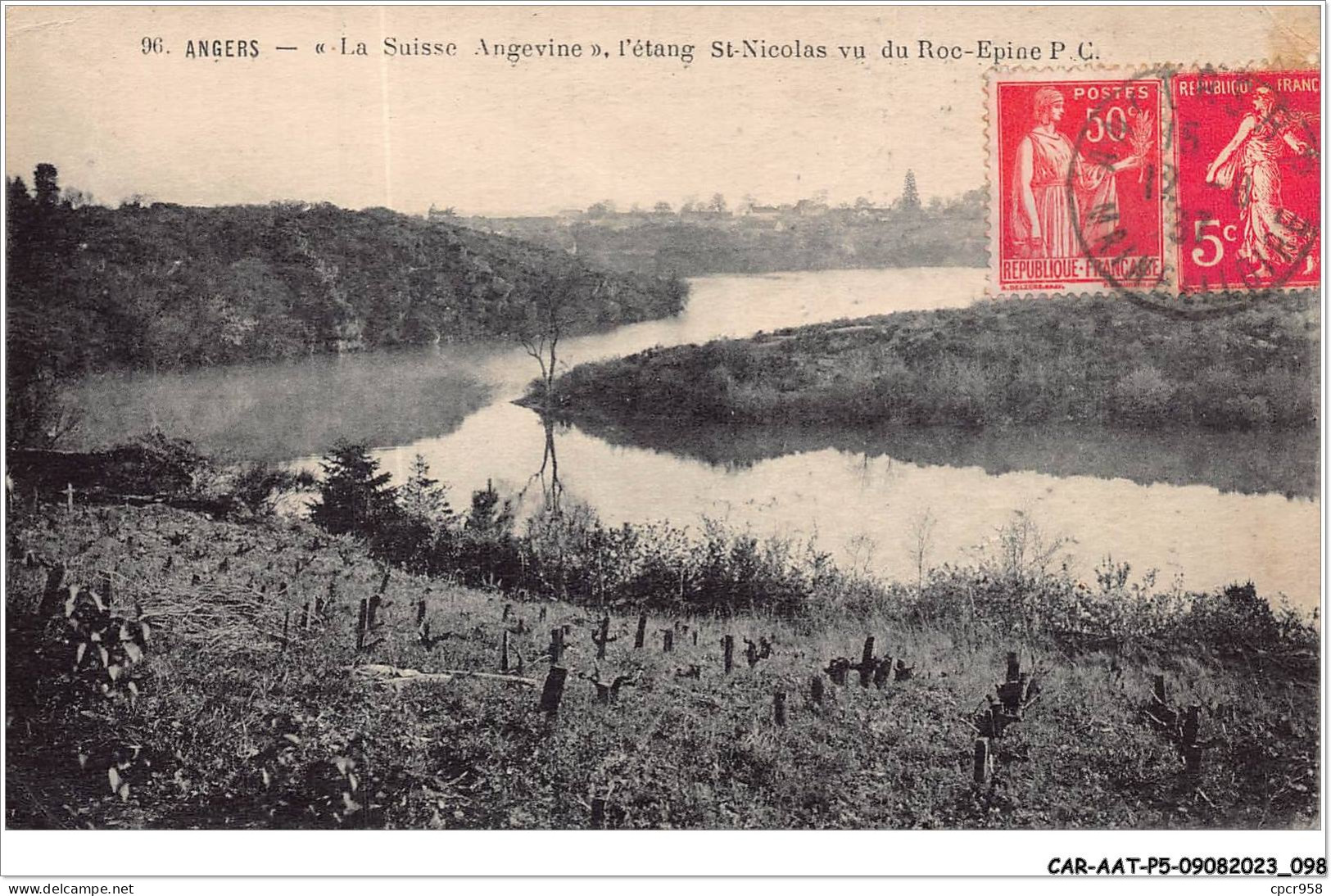 CAR-AATP5-49-0454 - ANGERS - La Suisse Angevine - L'étang Saint-nicolas Vu Du Roc-épine - Angers