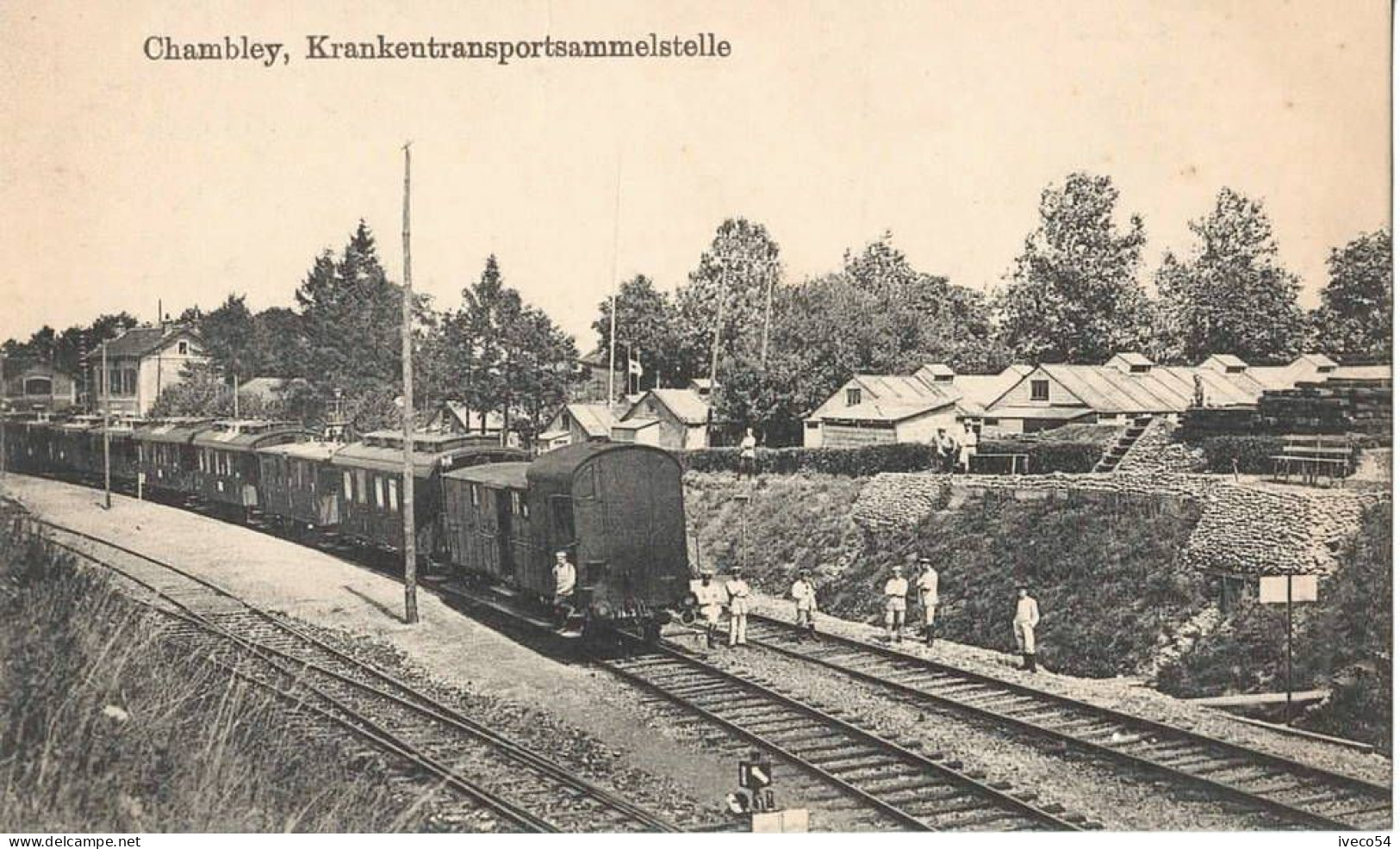 1914/15  Chambley  ( Jarny )   Train Sanitaire  , En  Collecte  / Red Cross - Jarny