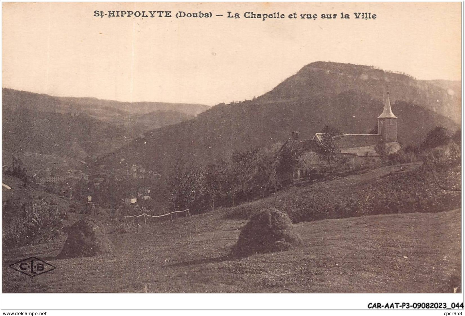 CAR-AATP3-25-0216 - SAINT-HIPPOLYTE - La Chapelle Et Vue Sur La Ville - Saint Hippolyte