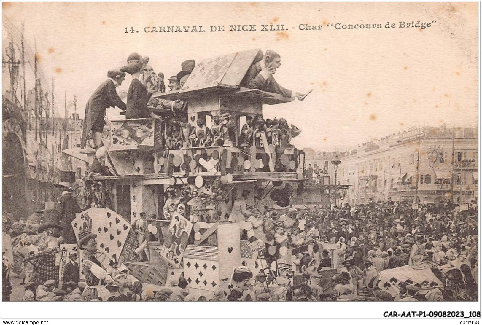 CAR-AATP1-06-0055- NICE - Carnaval De Nice  XIII - Char "concours De Bridge" - Karneval