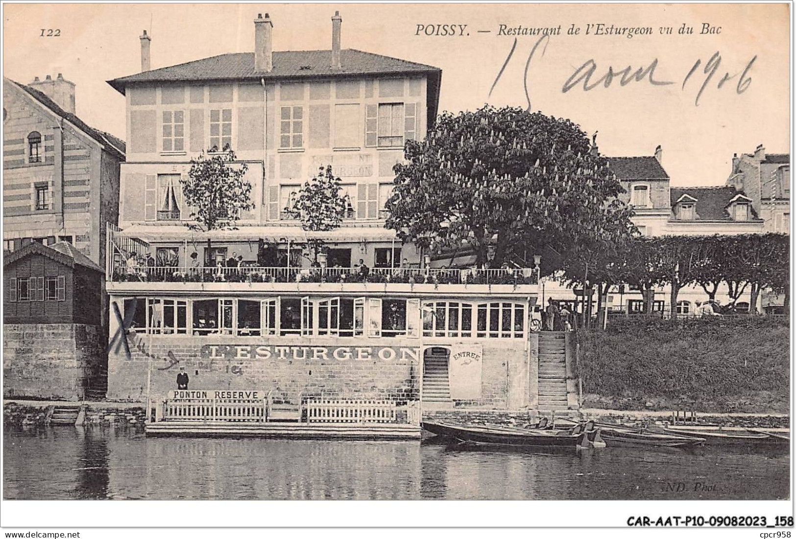 CAR-AATP10-78-0903 - POISSY - Restaurant De L'esturgeon Vu Du Bac - Poissy