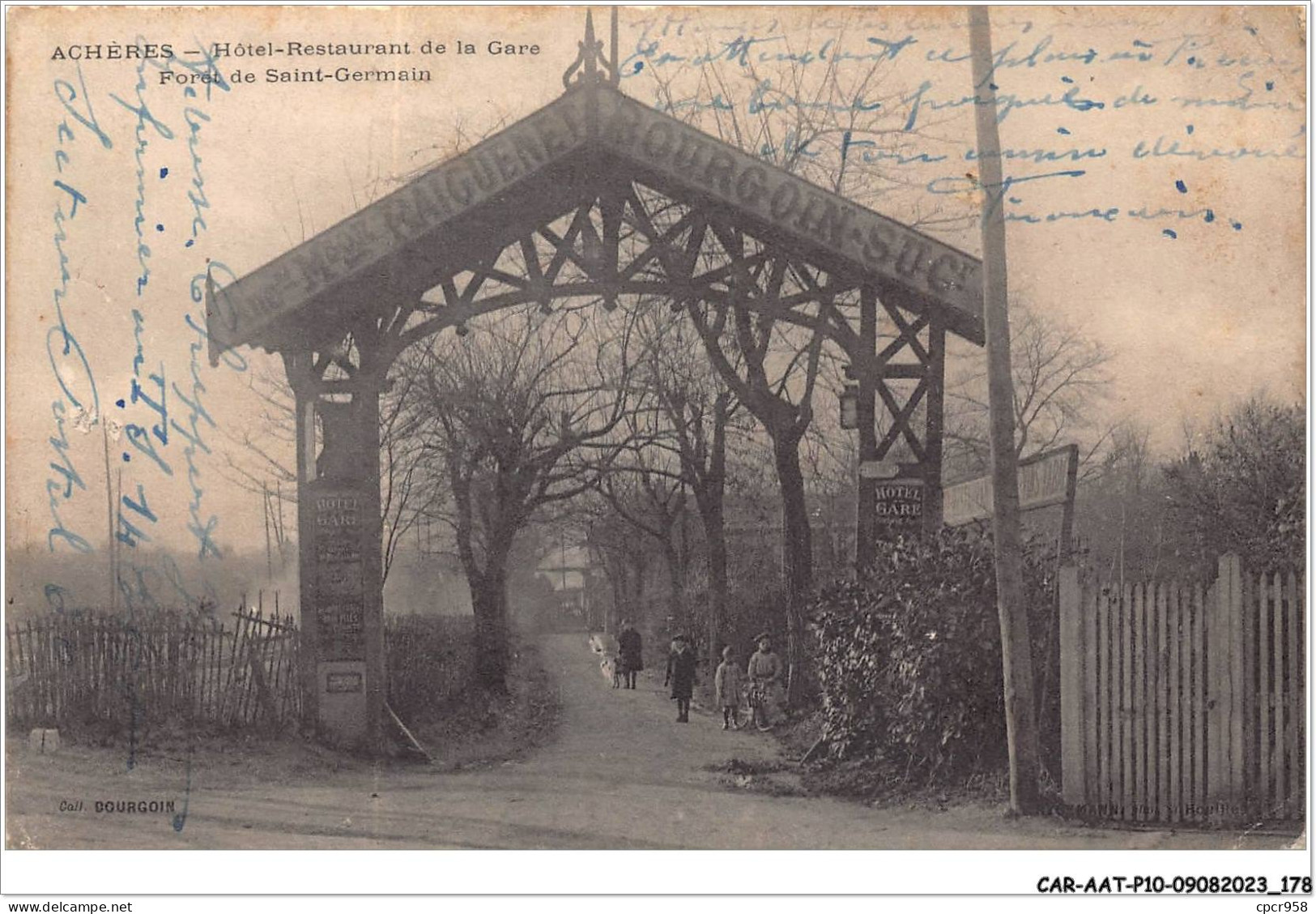 CAR-AATP10-78-0913 - ACHERES - Hôtel-restaurant De La Gare - Forêt De Saint-germain - Acheres