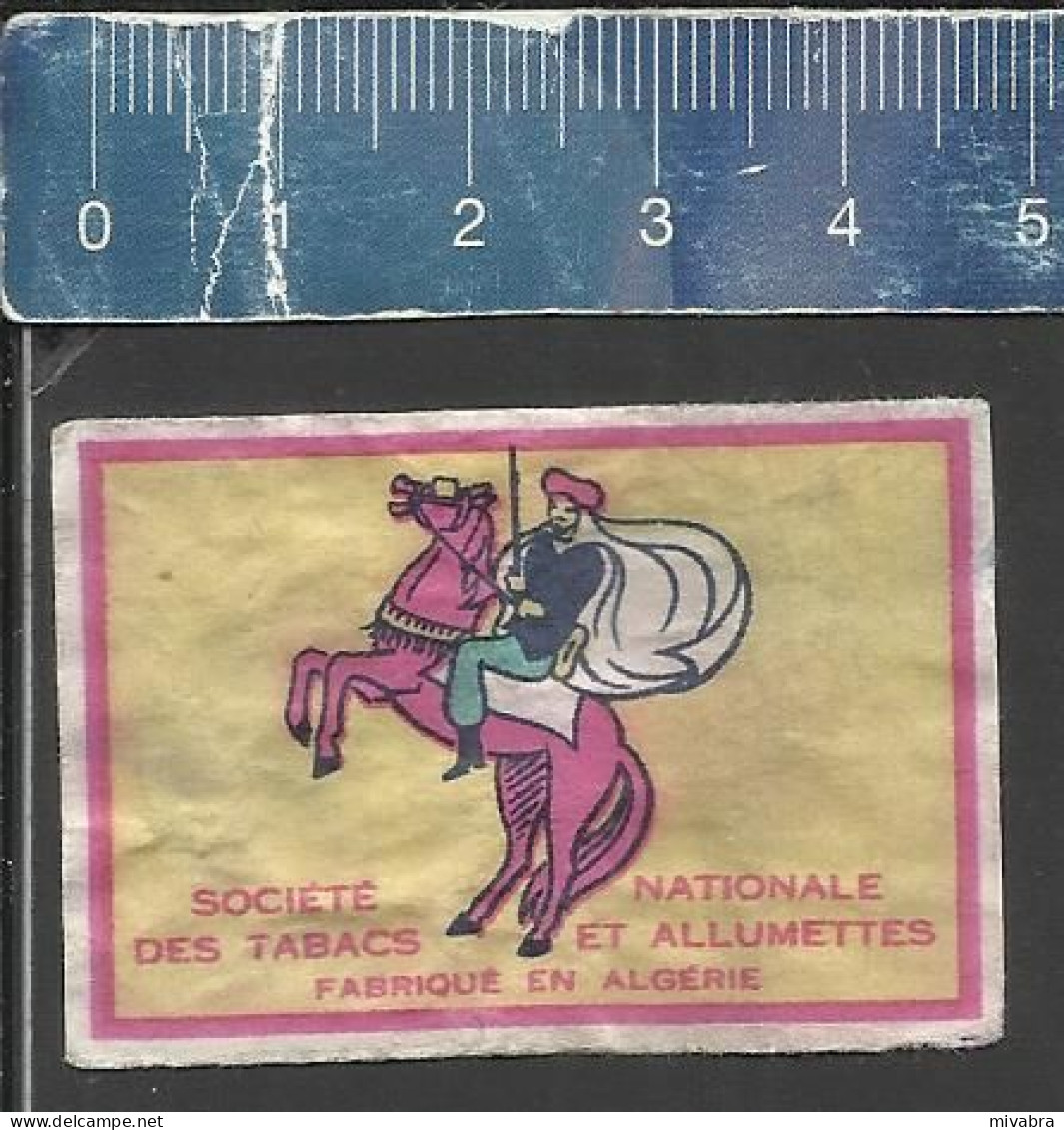 HORSEMAN (RUITER CAVALIER) - OLD MATCHBOX LABEL ALGERIA - Luciferdozen - Etiketten