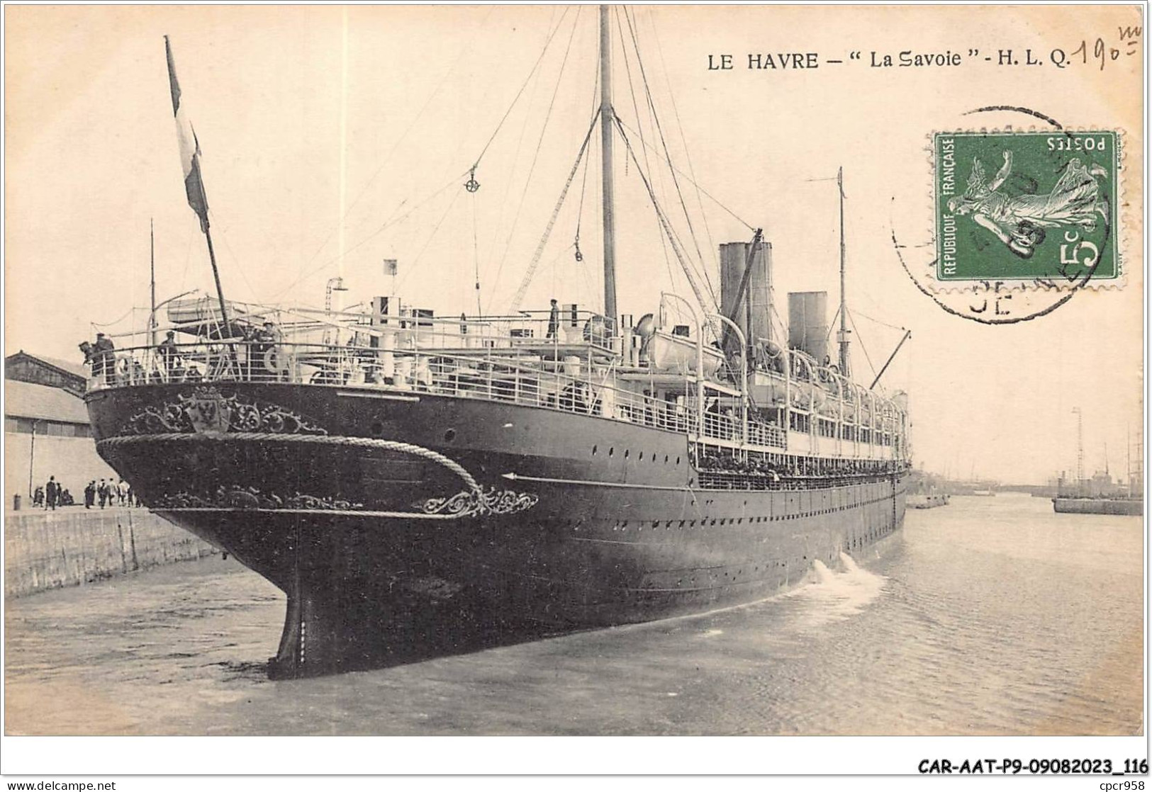 CAR-AATP9-76-0808 - LE HAVRE - "la Savoie" - Harbour