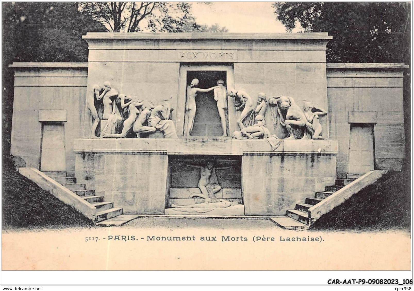 CAR-AATP9-75-0803 - PARIS- Monument Aux Morts  - Père Lachaise - Estatuas
