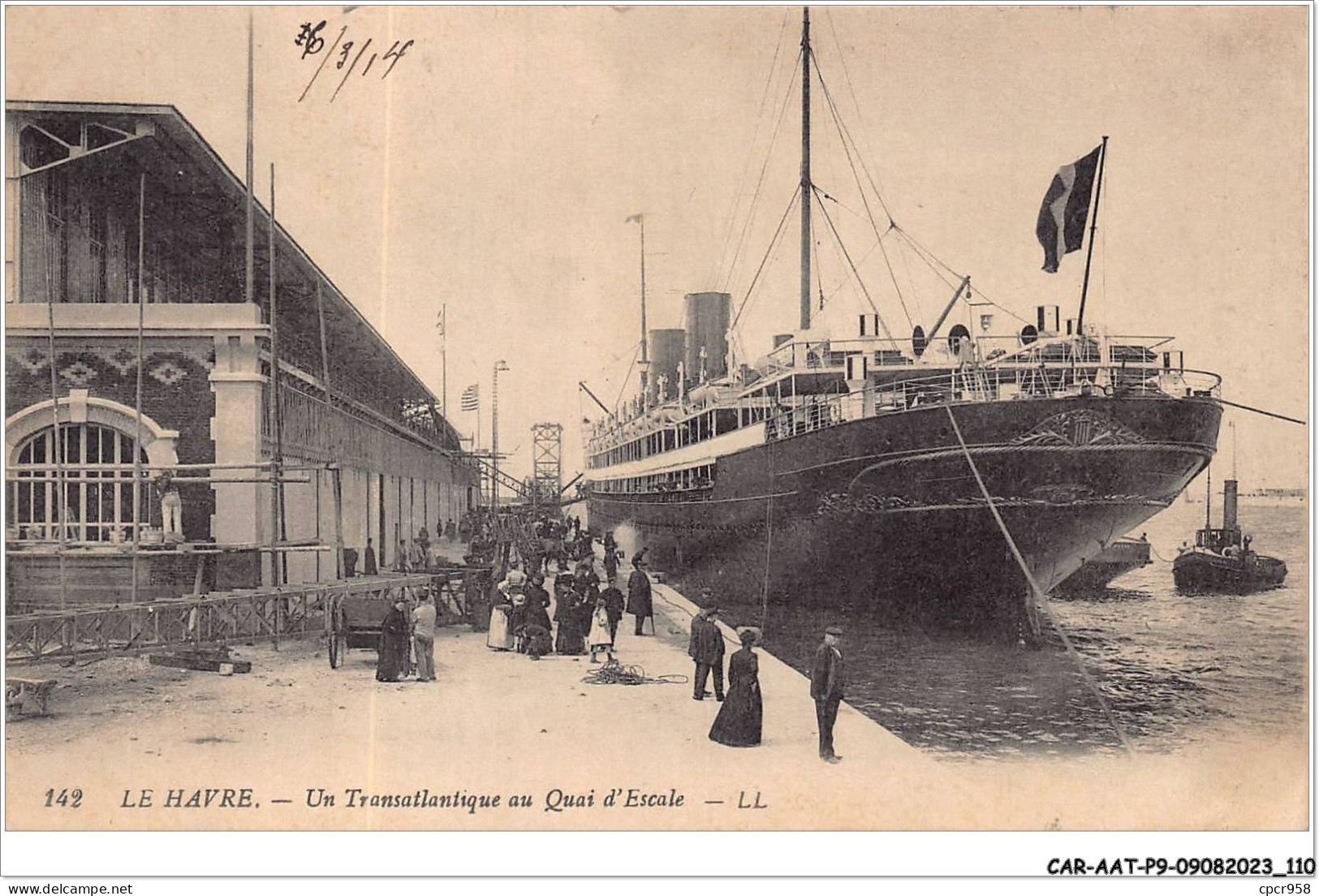 CAR-AATP9-76-0805 - LE HAVRE - Un Transatlantique Au Quai D'escale - Hafen