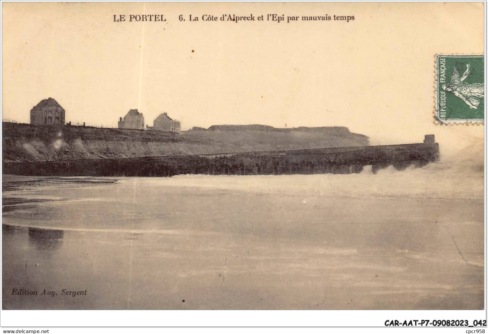CAR-AATP7-62-0601 - LE PORTEL - La Côte D'alpreck Et L'epi Par Mauvais Temps - Le Portel
