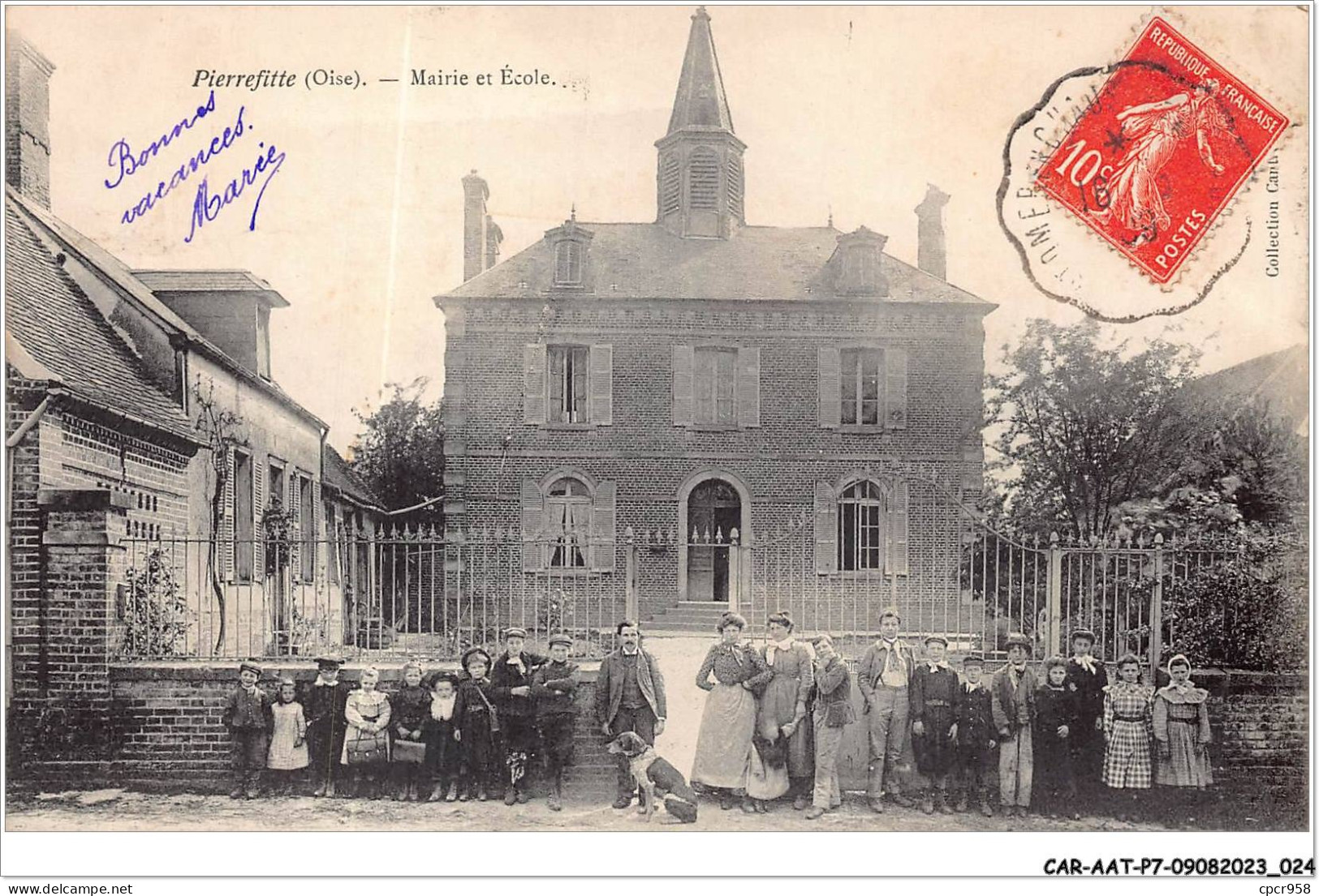 CAR-AATP7-60-0592 - PIERREFITTE - Mairie Et école - Vendu En L'état - Pierrefonds