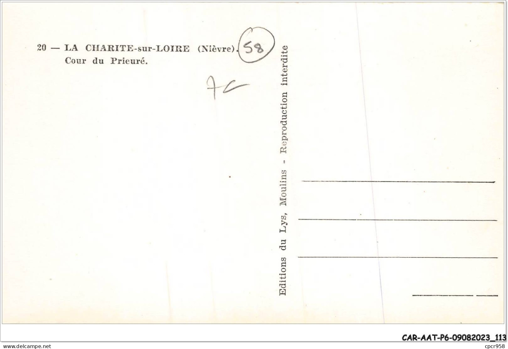 CAR-AATP6-58-0545 - LA CHARITE-SUR-LOIRE - Cour Du Prieuré - La Charité Sur Loire