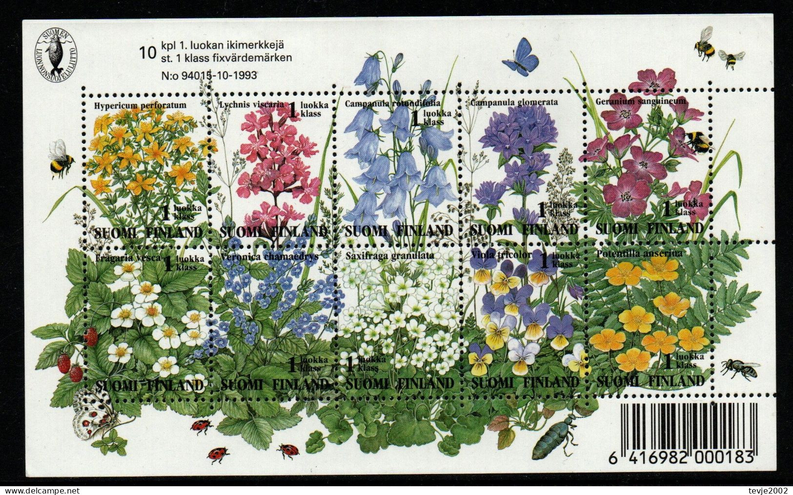 Finnland Suomi 1994 - Mi.Nr. Block 13 - Postfrisch MNH - Blumen Flowers - Sonstige & Ohne Zuordnung