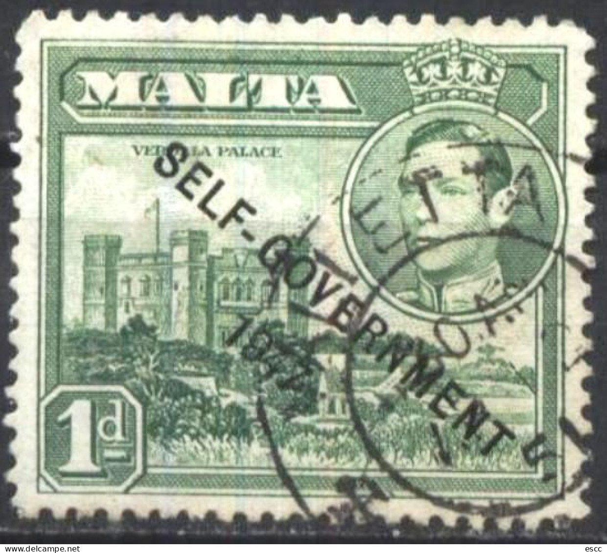 Used Stamp  Architecture King George VI  1947   From  Malta - Königshäuser, Adel
