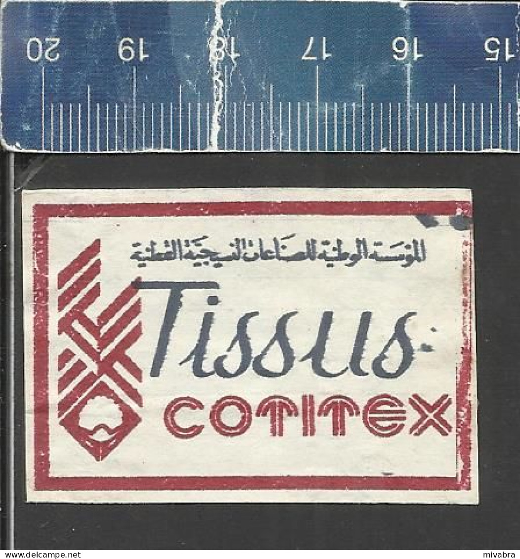 TISSUS COTITEX - OLD MATCHBOX LABEL ALGERIA - Cajas De Cerillas - Etiquetas