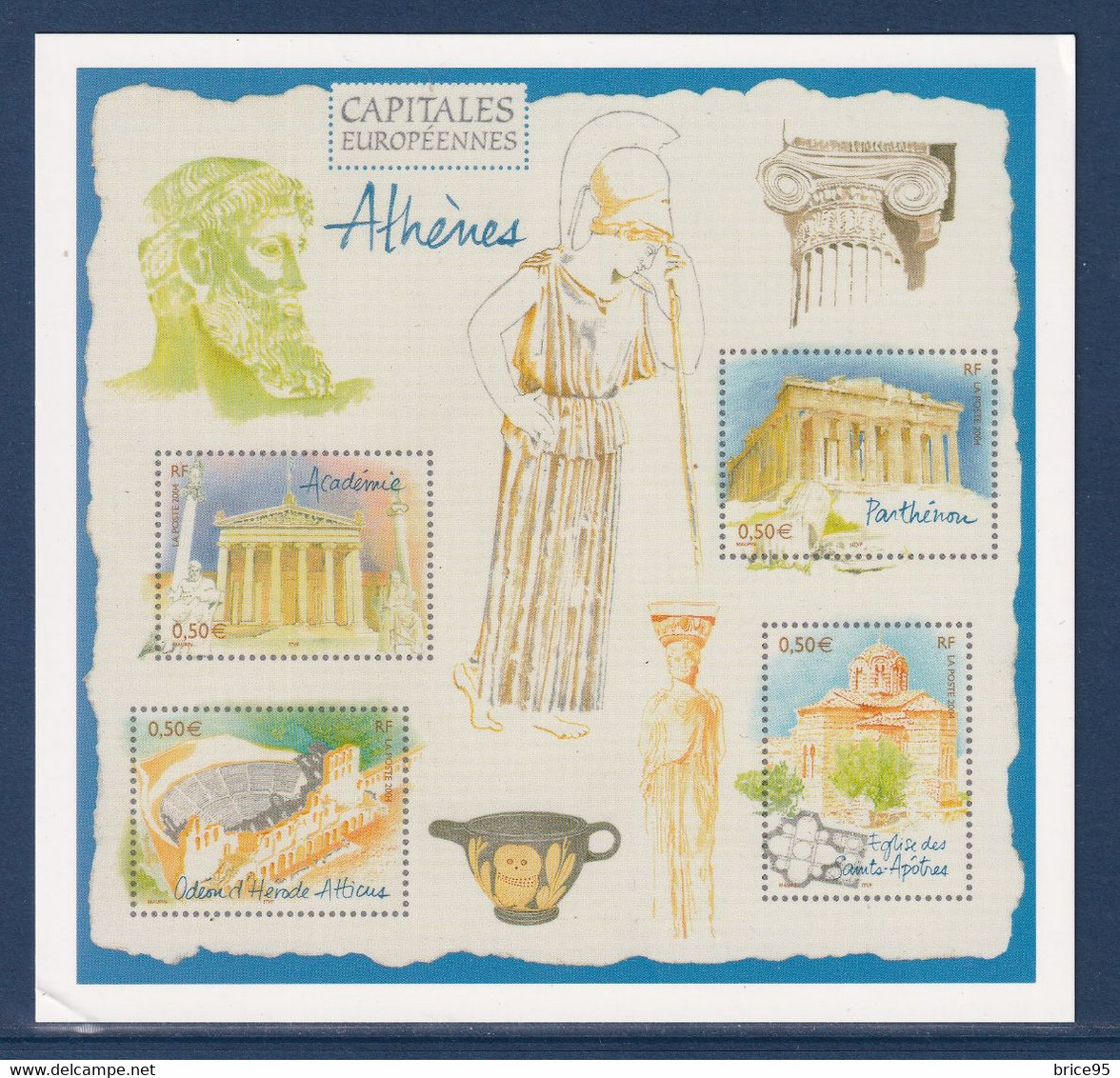 France - Entier Postal - Carte Pré Timbrée - Bloc Athènes - Capitales Européennes - 2019 - PAP : Altri (1995-...)