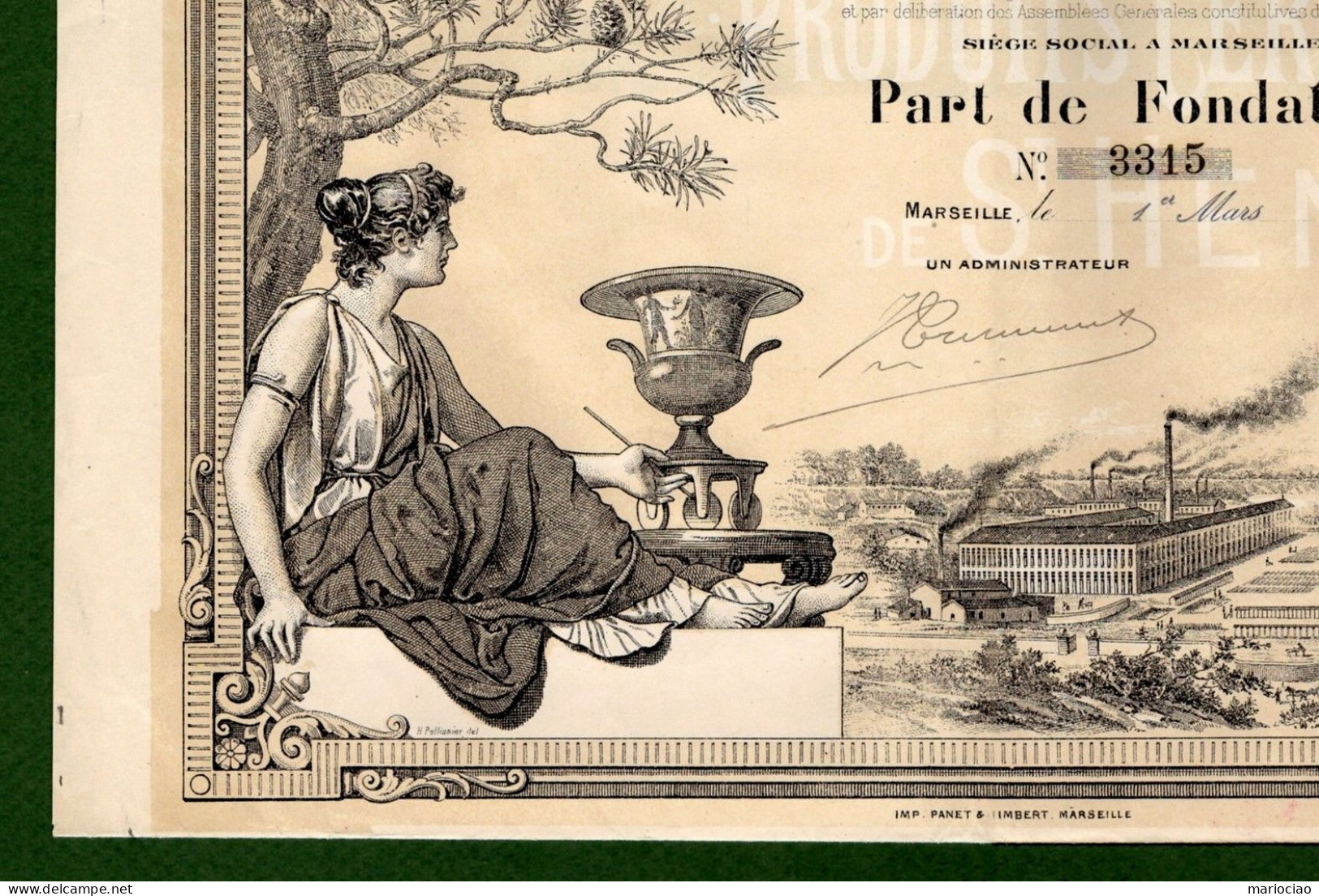 T-FR Société De Produits Céramiques De St Henry Marseille 1901 RARE - Andere & Zonder Classificatie