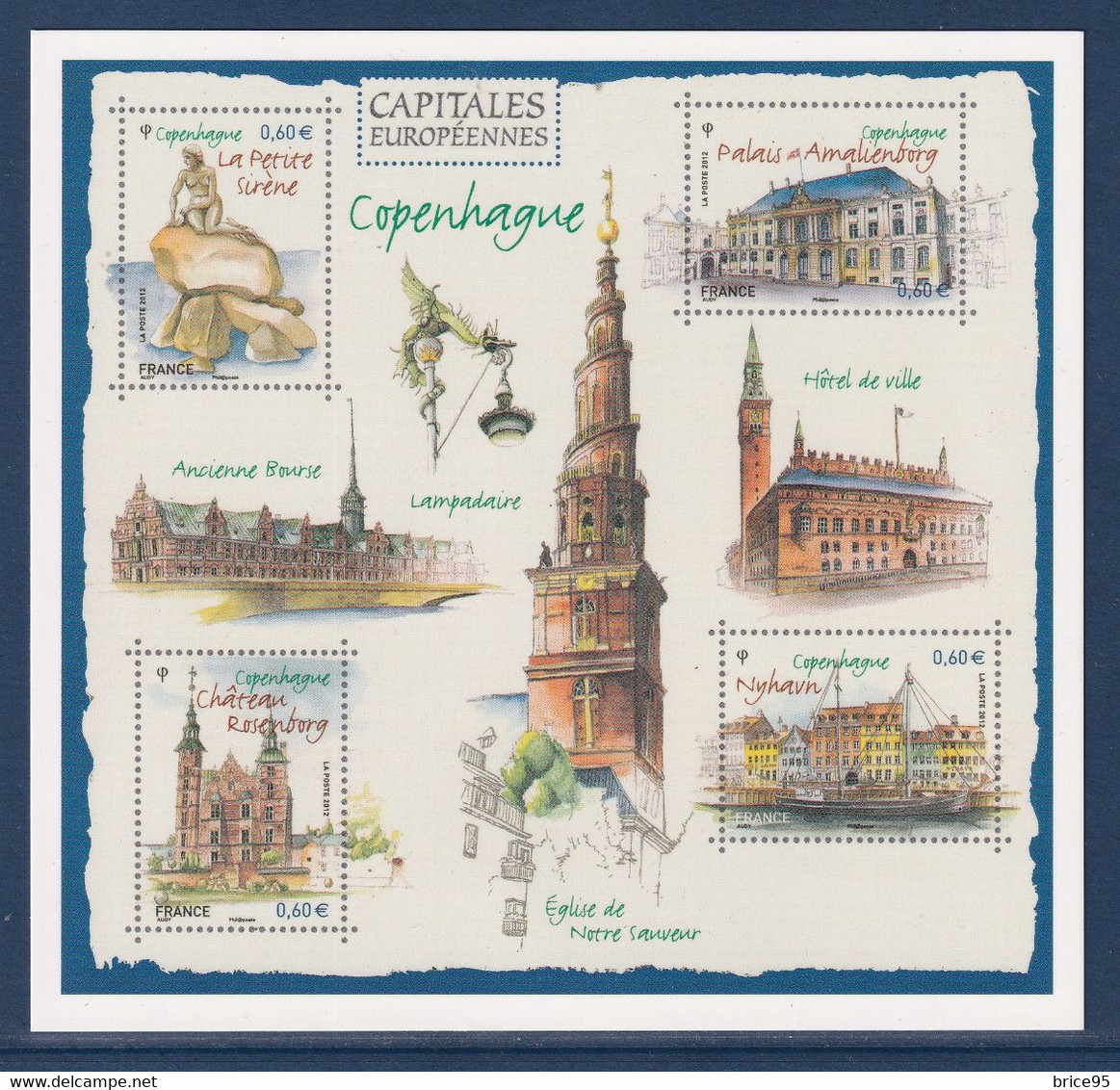 France - Entier Postal - Carte Pré Timbrée - Bloc Copenhague - Capitales Européennes - 2012 - PAP:  Varia (1995-...)