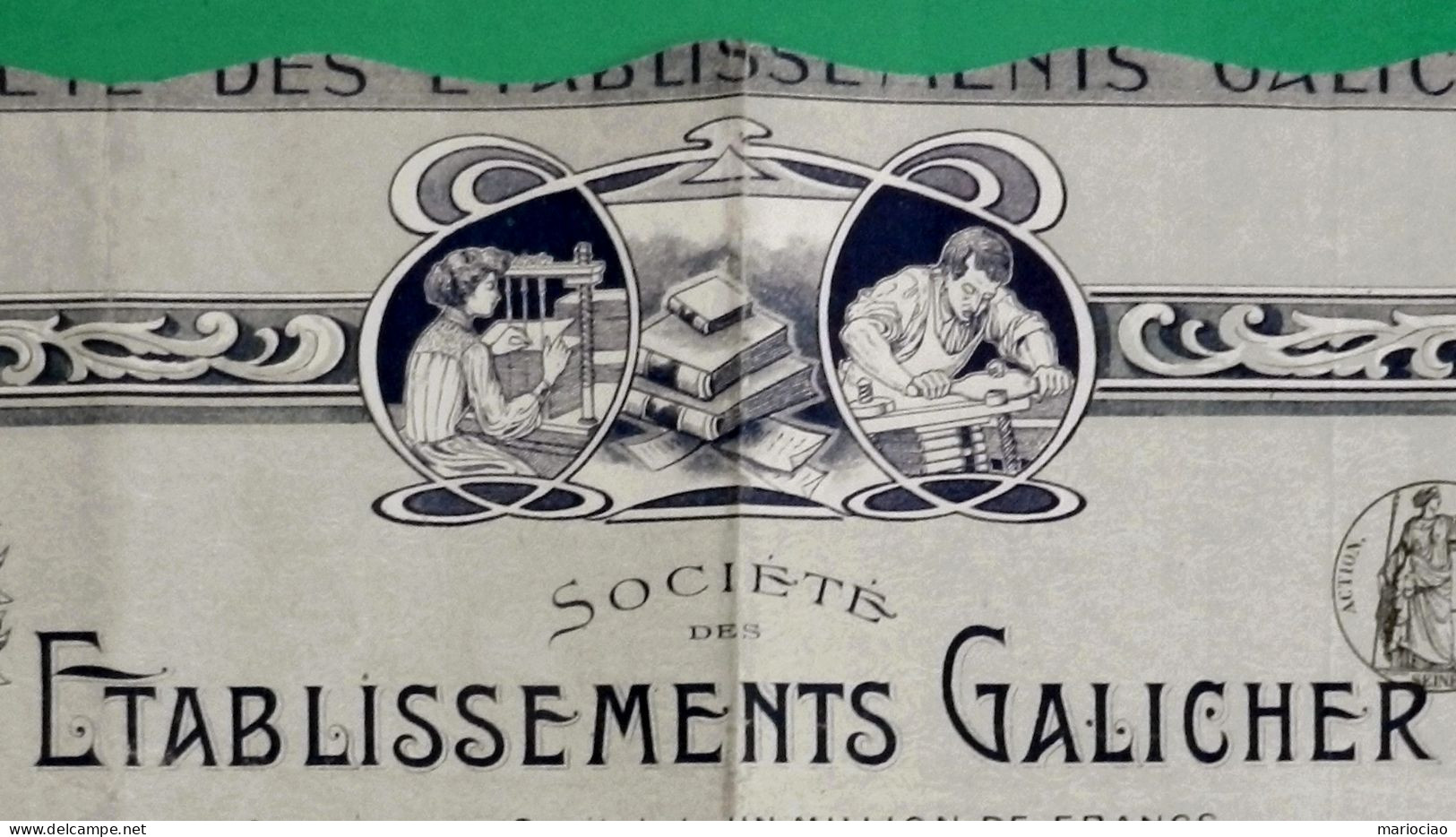 T-FR Société Des Etablissements GALICHER Paris 1905 Relieure Livres - RARE ! - Otros & Sin Clasificación