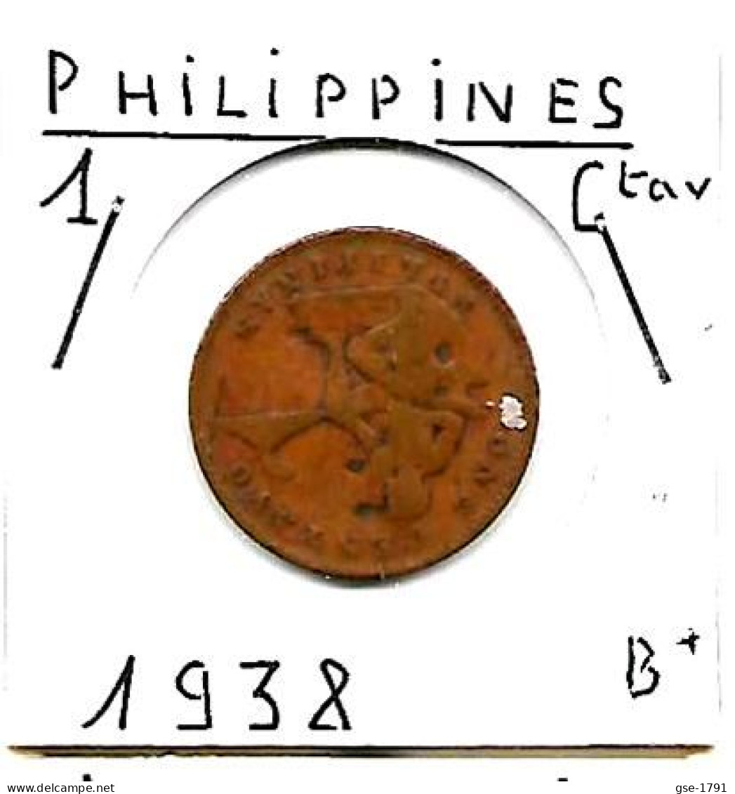 PHILIPPINES Commonwealth  1 Centavo  Hammer  KM179 193  B+ - Philippines