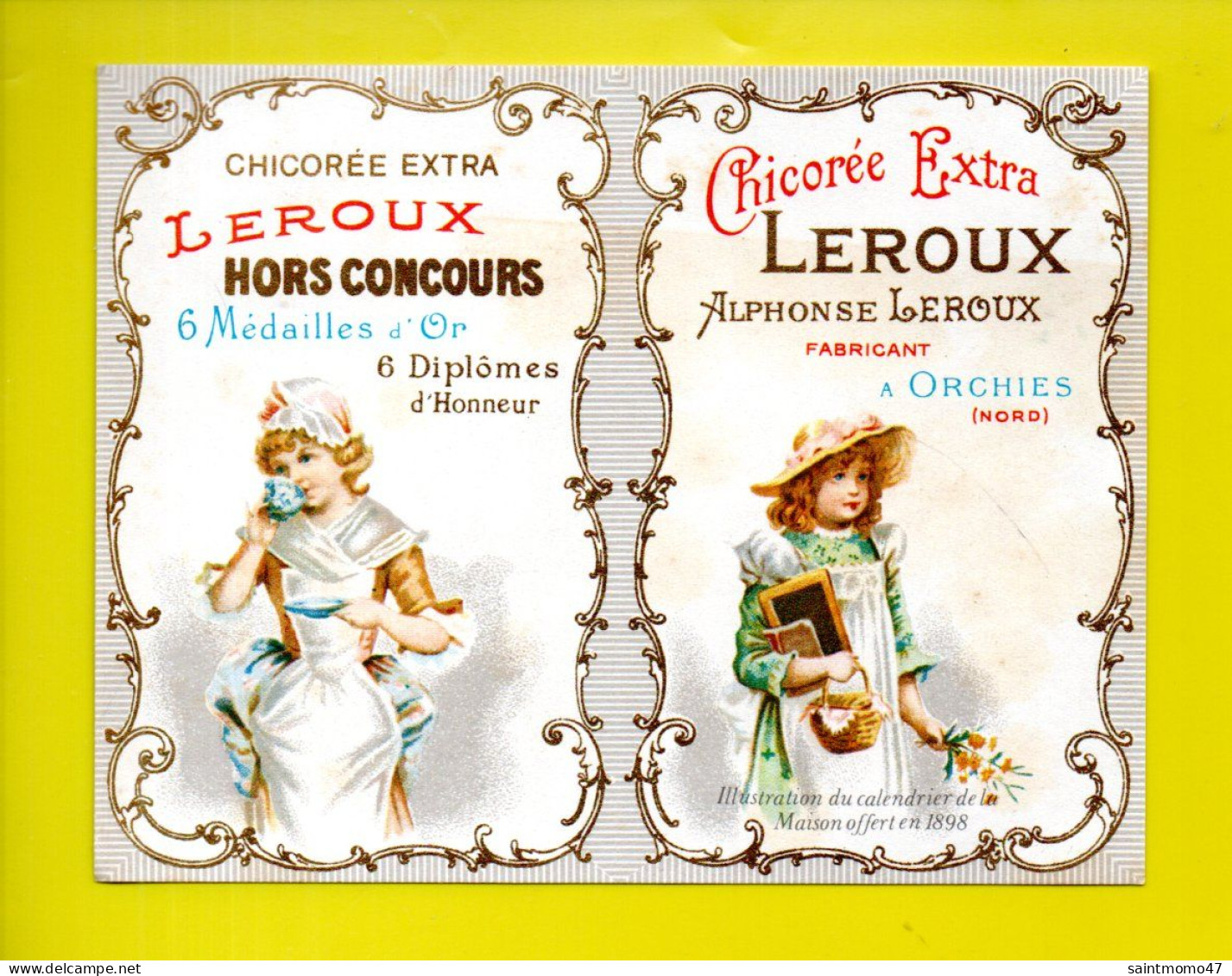 CALENDRIER 1976 . " CHICORÉE EXTRA LEROUX " - Réf. N°12977 - - Petit Format : 1971-80