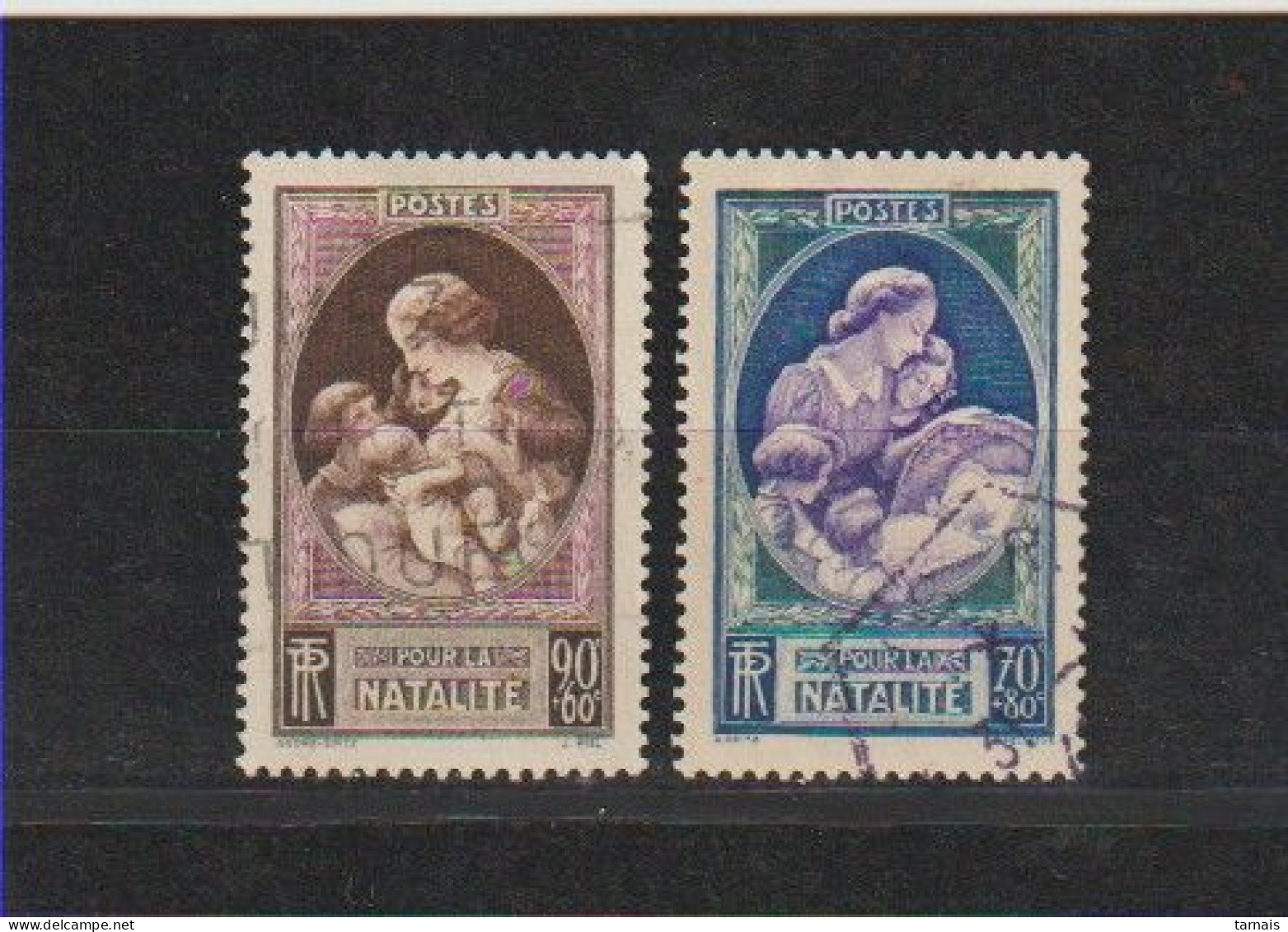 1939 N°440 Et 441 Pour La Natalité  Oblitérés  (lot 831) - Used Stamps