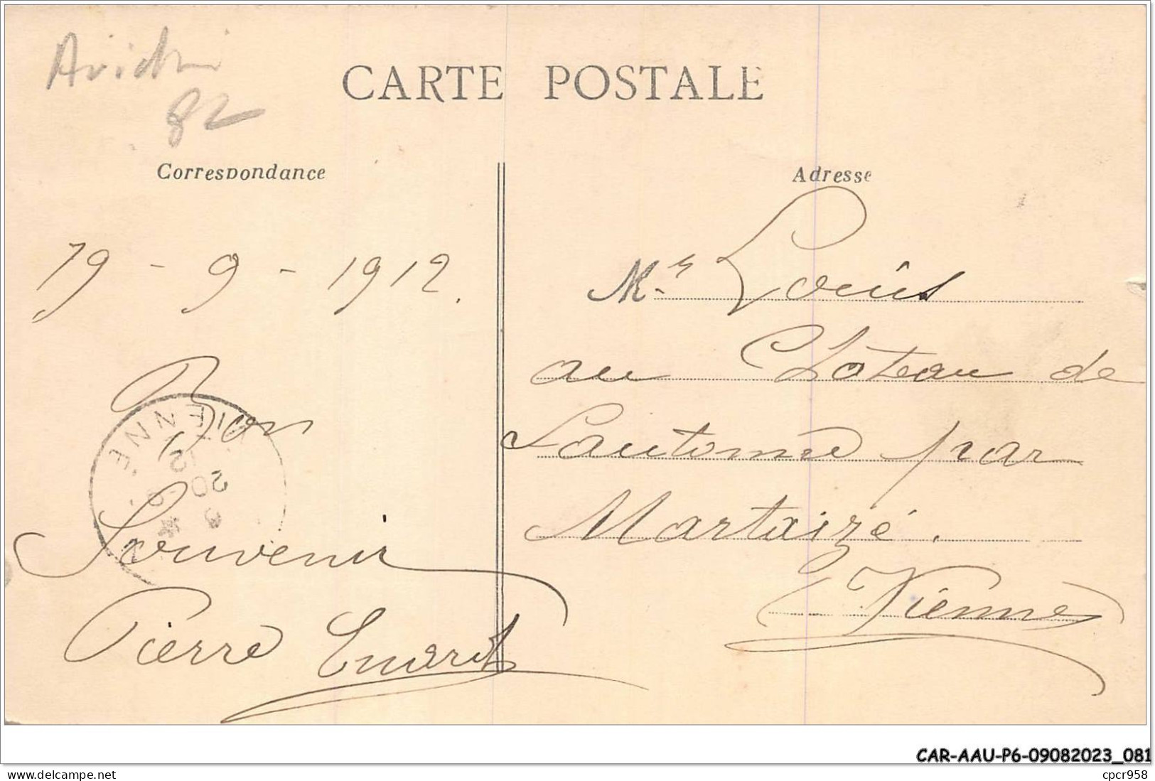 CAR-AAUP6-0453 - AVIATION - D.B Carte Souvenir Des Grandes Manoeuvres Du SUD-OUEST - SEPTEMBRE 1912 - ....-1914: Précurseurs