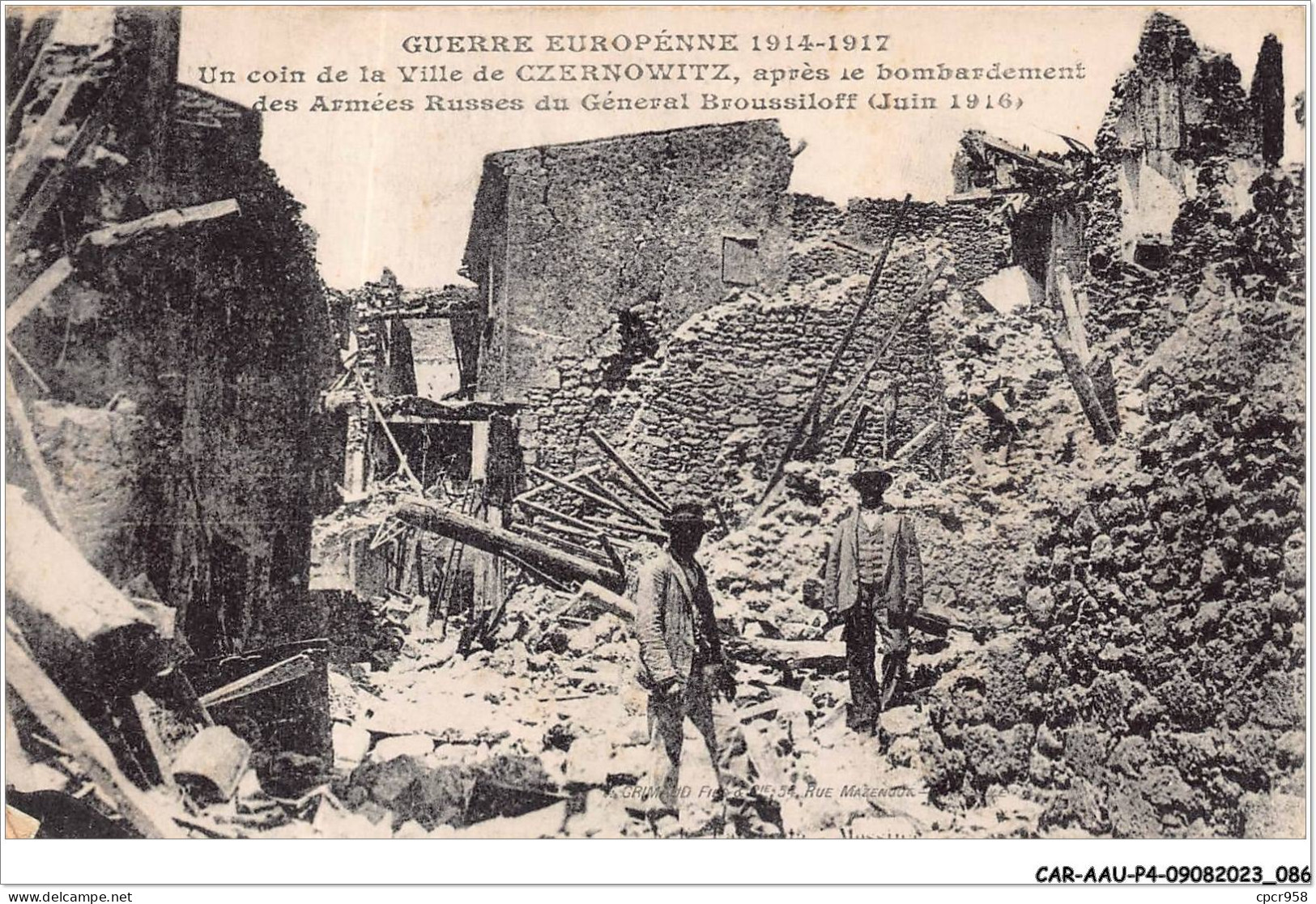 CAR-AAUP4-0286 - POLOGNE - GUERRE EUROPENNE 1914-1917 - Un Coin De La Ville De CZERNOWITZ - Apres Le Bombardement - Pologne