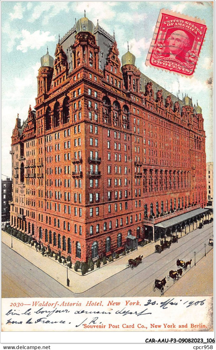 CAR-AAUP3-0200 - ETAT-UNIS - NEW-YORK - Waldorf-astoria Hotel - New-york - Andere & Zonder Classificatie